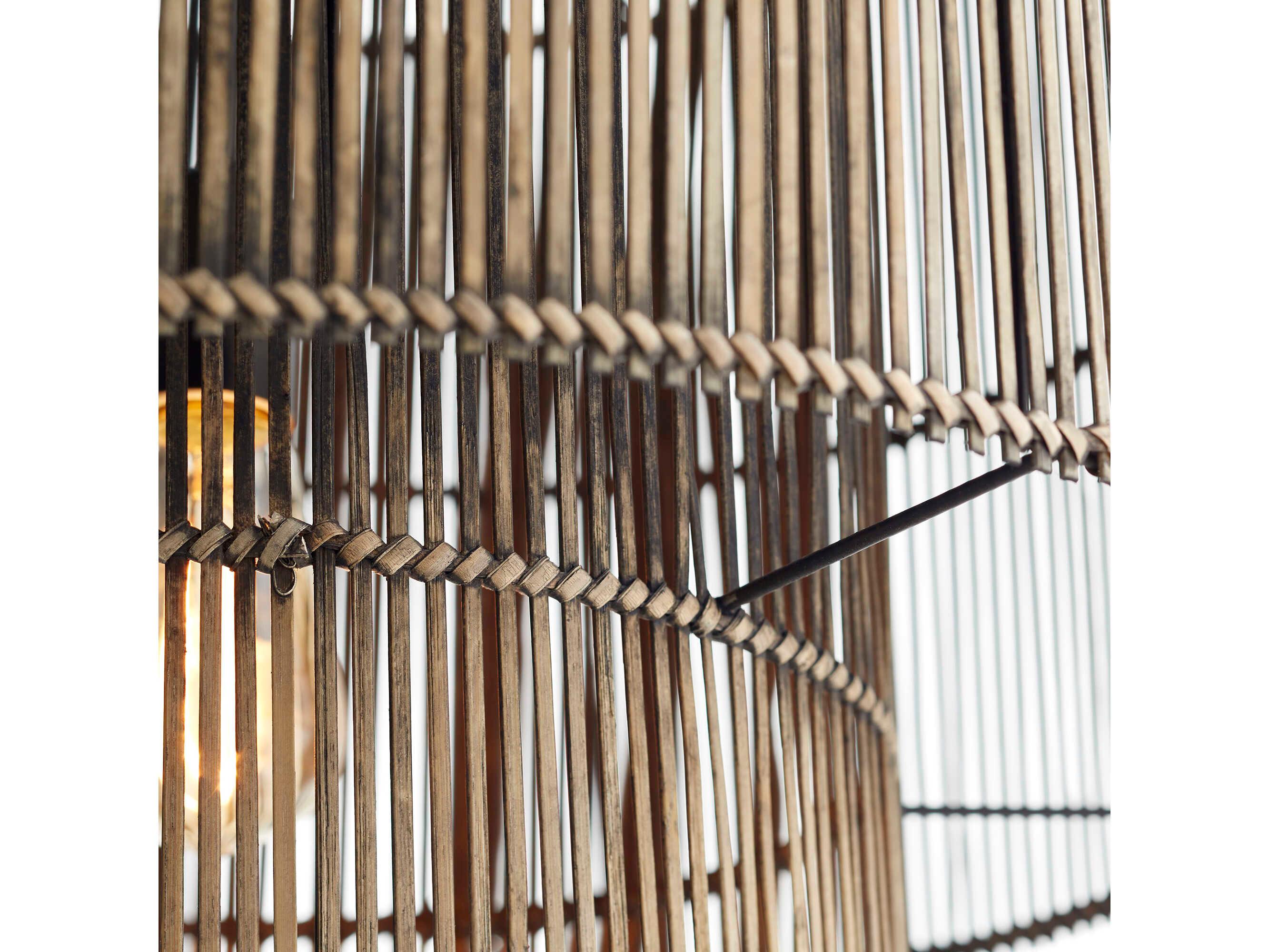 Cyan Design Hammond 1-Light Rattan Wood Cylinder Pendant