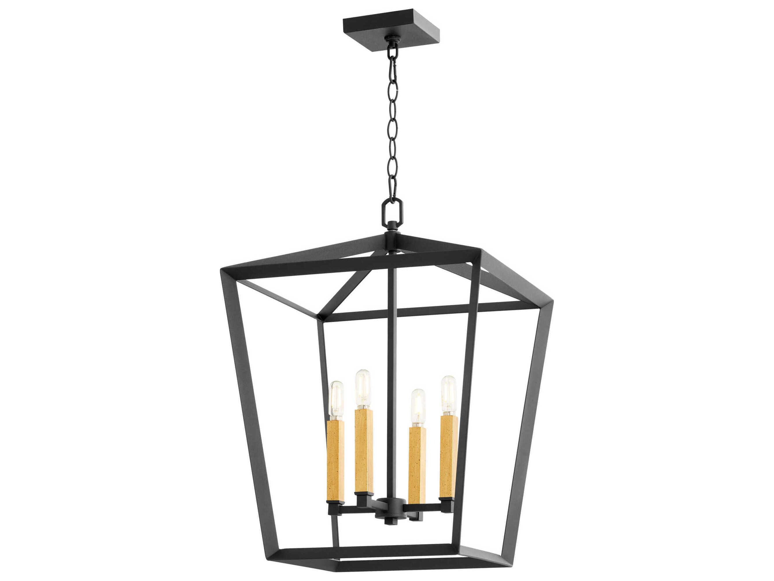 Cyan Design Hyperion 4-Light Noir Black Lantern Pendant