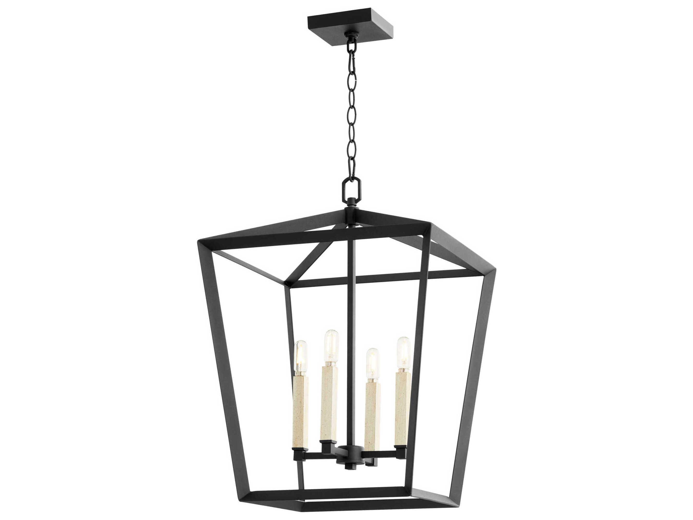 Cyan Design Hyperion 4-Light Noir Black Lantern Pendant