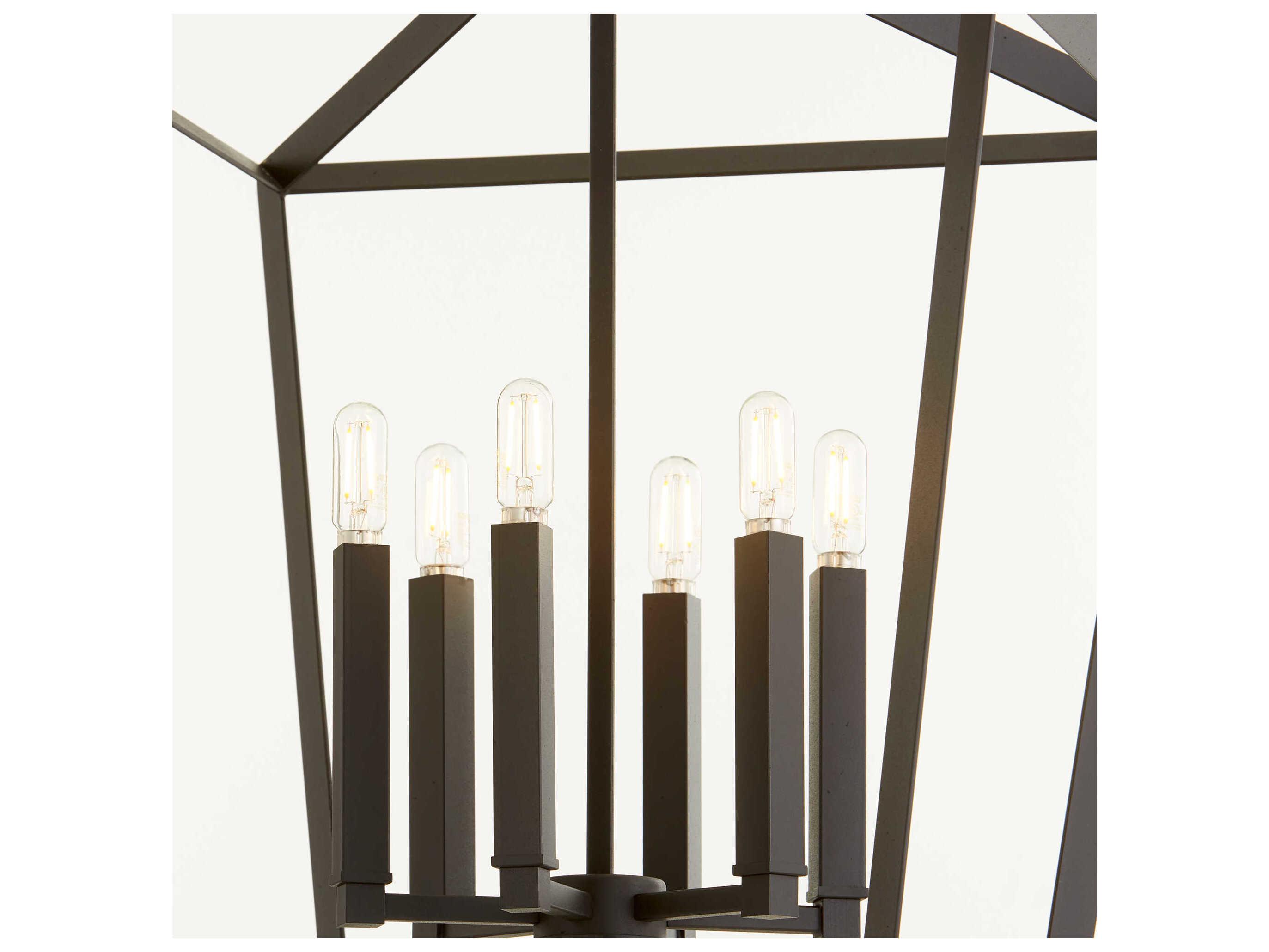 Cyan Design Hyperion 6-Light Noir Black Lantern Pendant