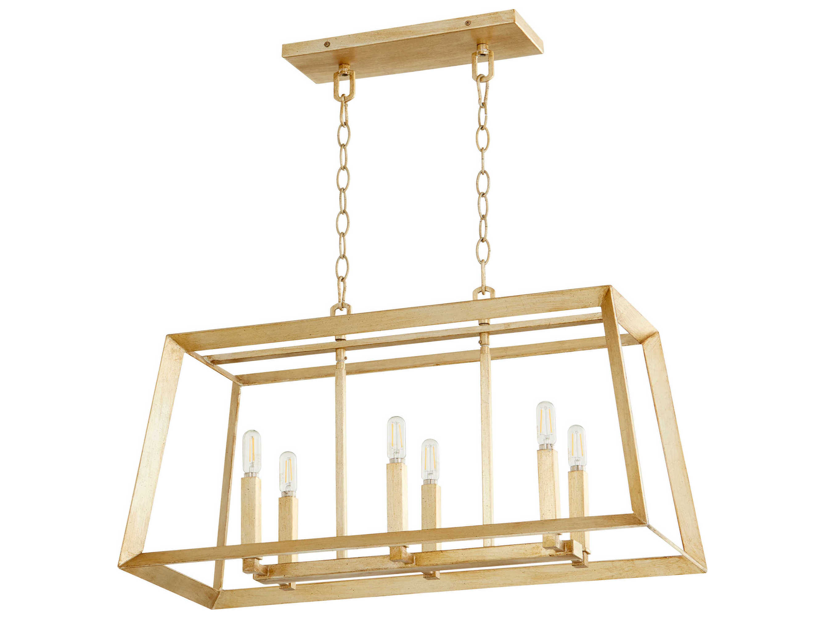 Cyan Design Hyperion 6-Light Aged Silver Leaf Island Pendant