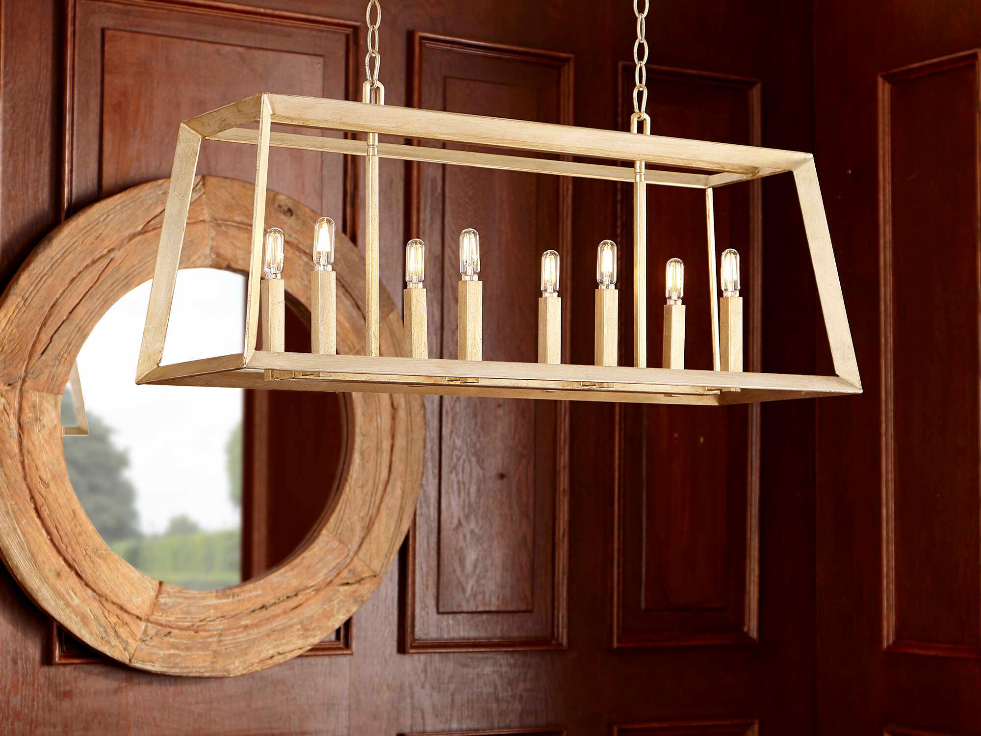 Cyan Design Hyperion 8-Light Aged Silver Leaf Island Pendant