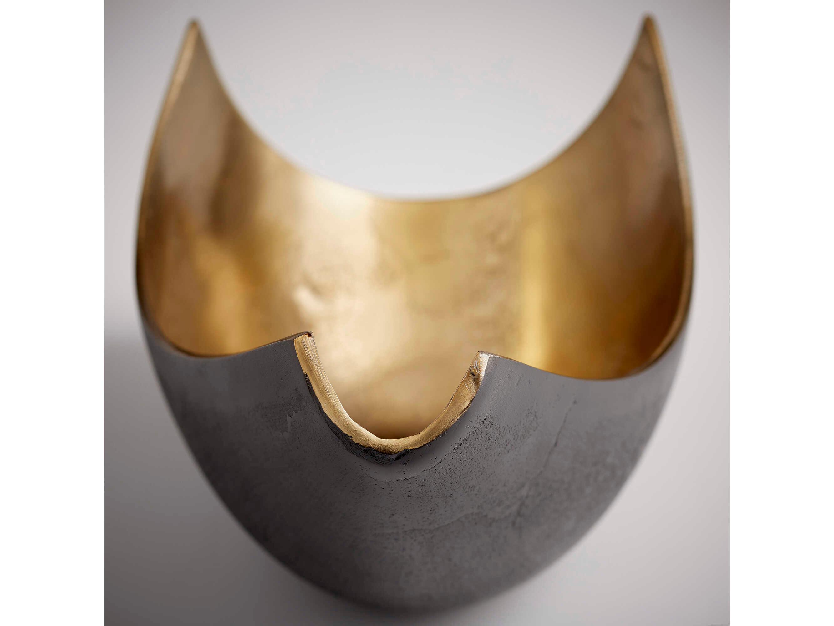 Cyan Design Matt Black Gold Boema Serving Tray