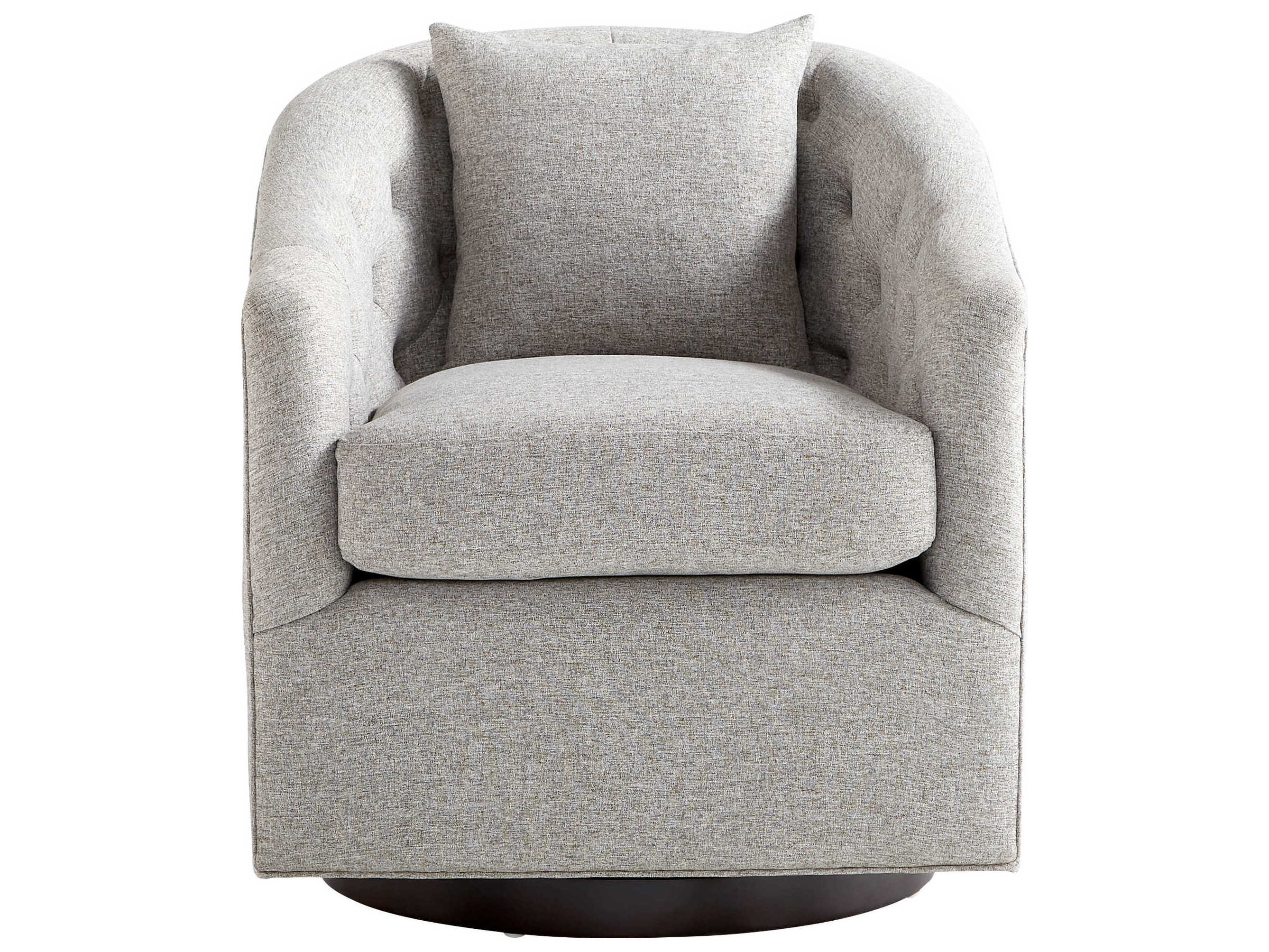 Cyan Design Swivel Gray Fabric Accent Chair