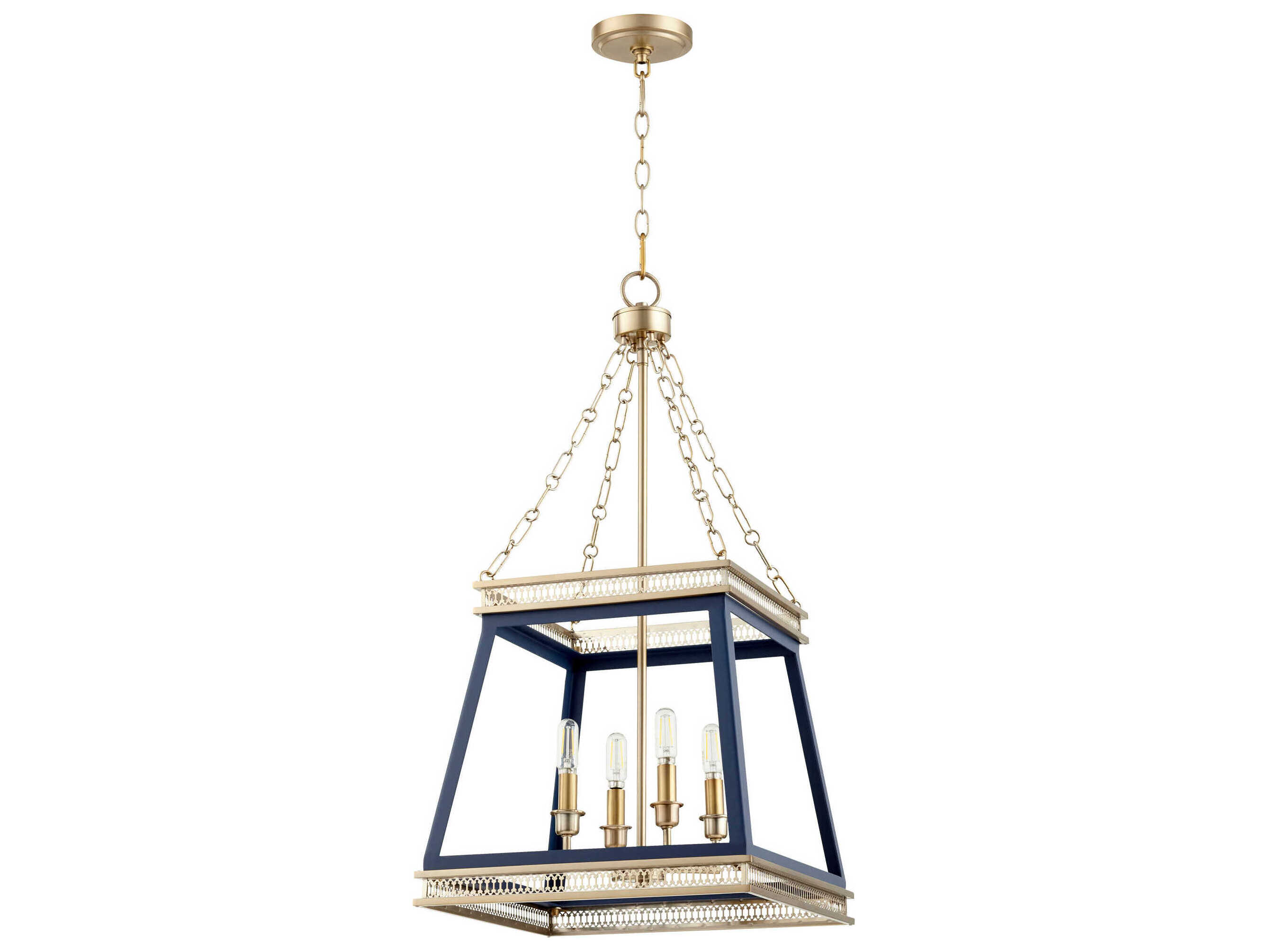 Cyan Design 4-Light Blue Aged Brass Candelabra Chandelier