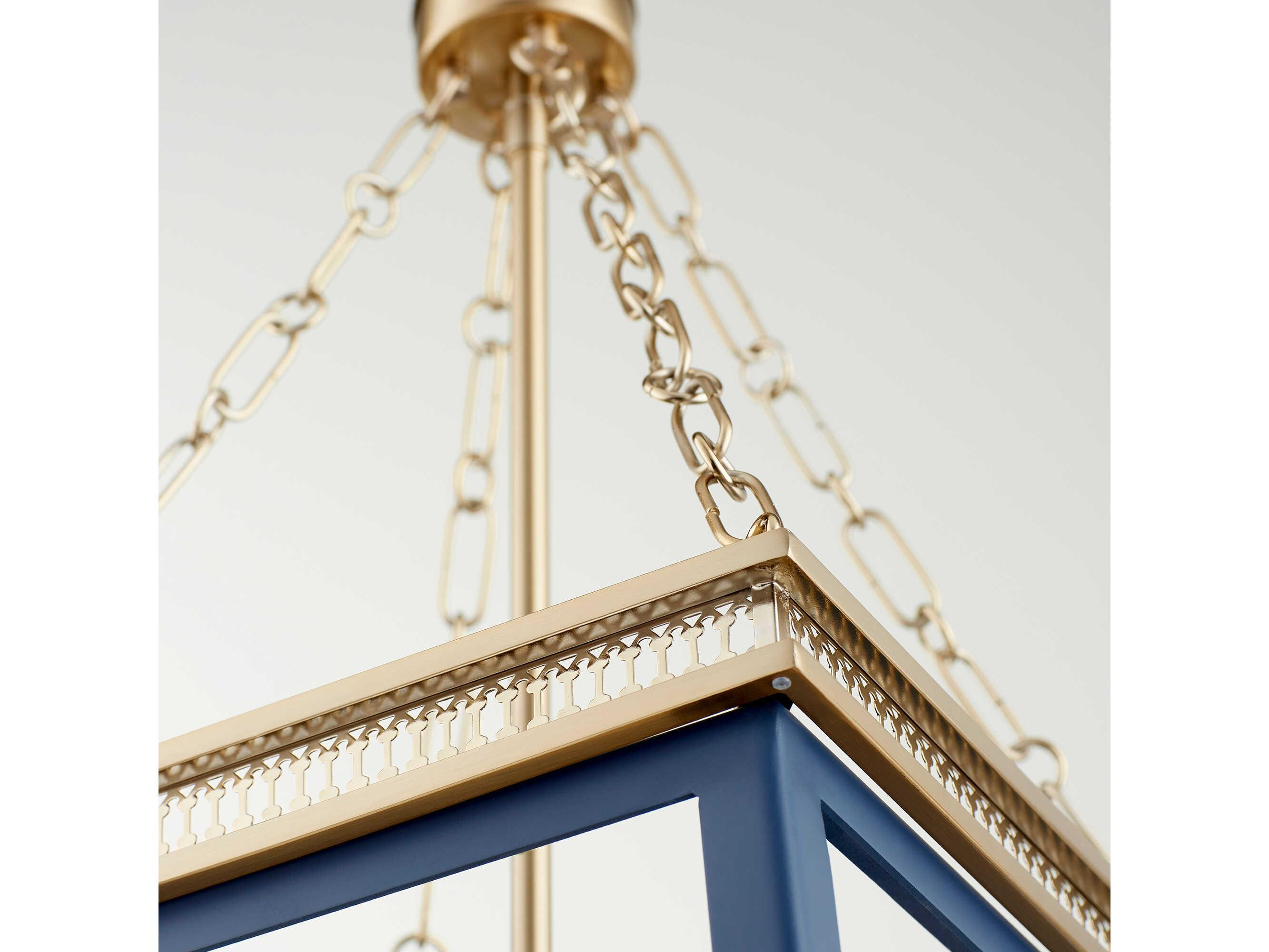 Cyan Design 4-Light Blue Aged Brass Candelabra Chandelier