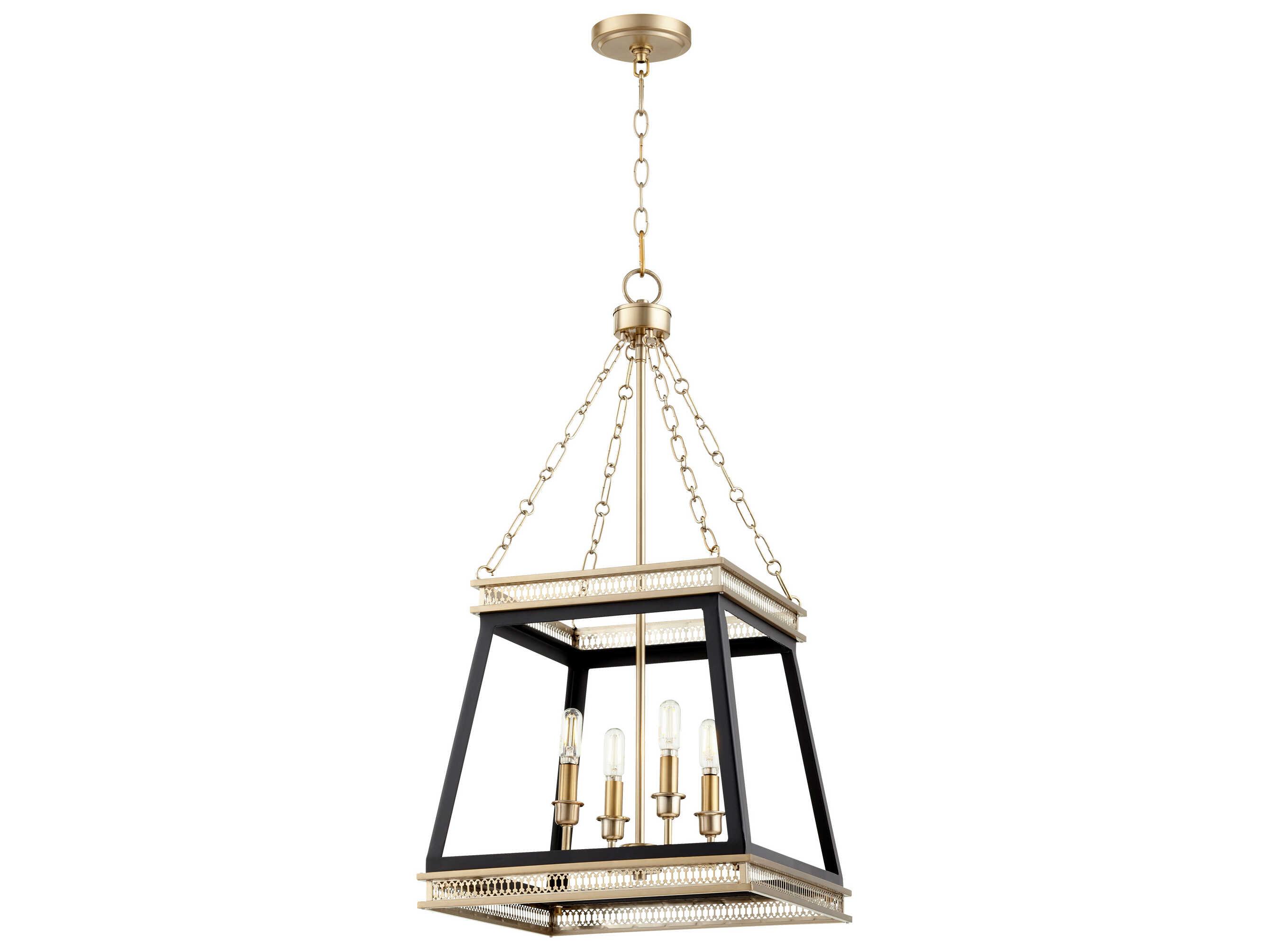 Cyan Design 4-Light Noir Aged Brass Black Candelabra Chandelier