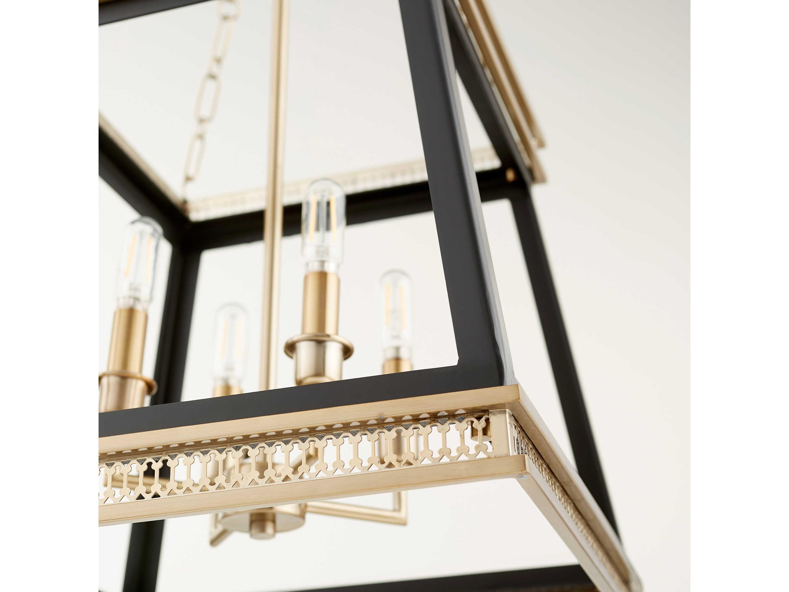 Cyan Design 4-Light Noir Aged Brass Black Candelabra Chandelier