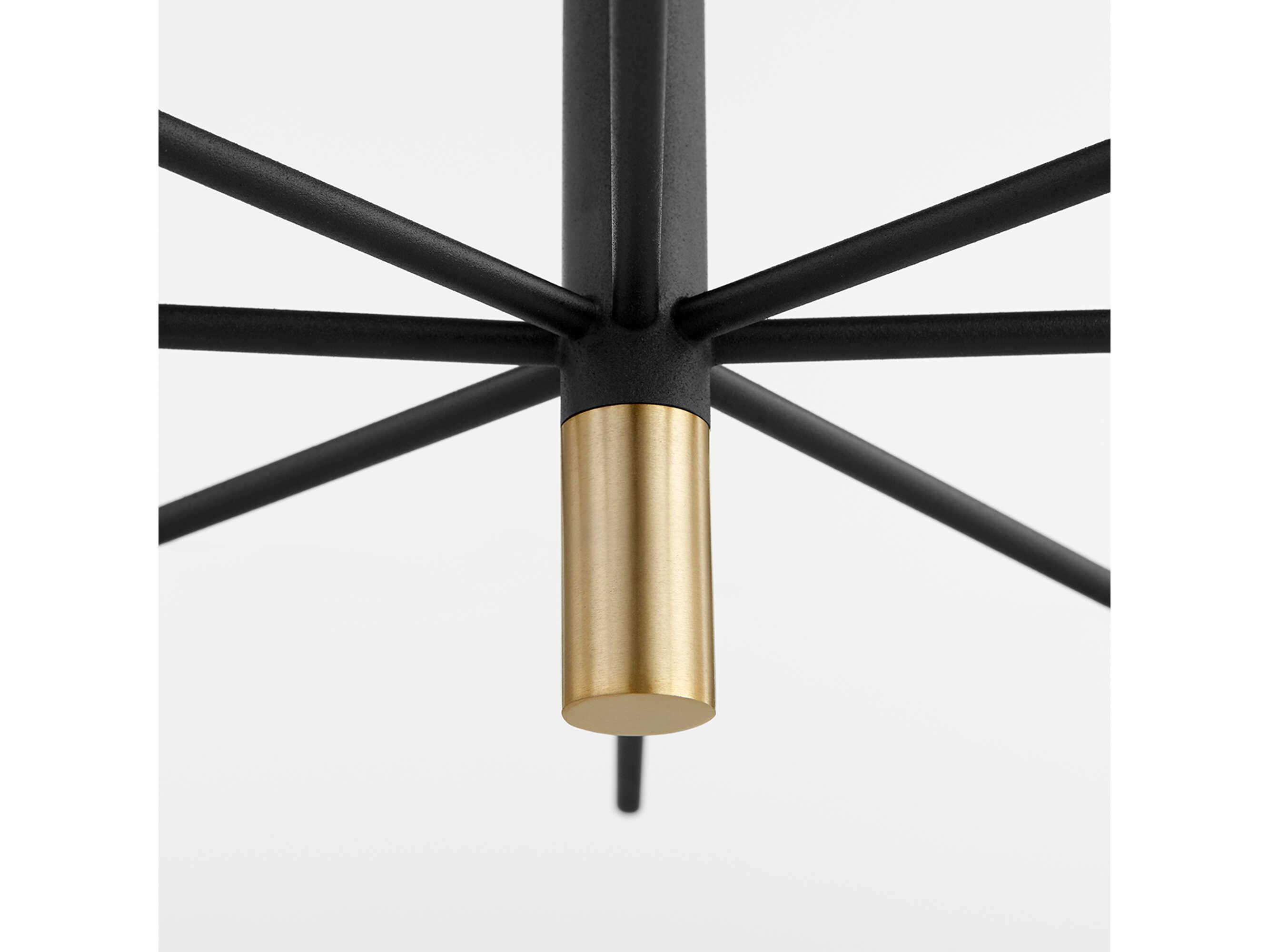 Cyan Design 12-Light Noir Aged Brass Black Candelabra Tiered Chandelier