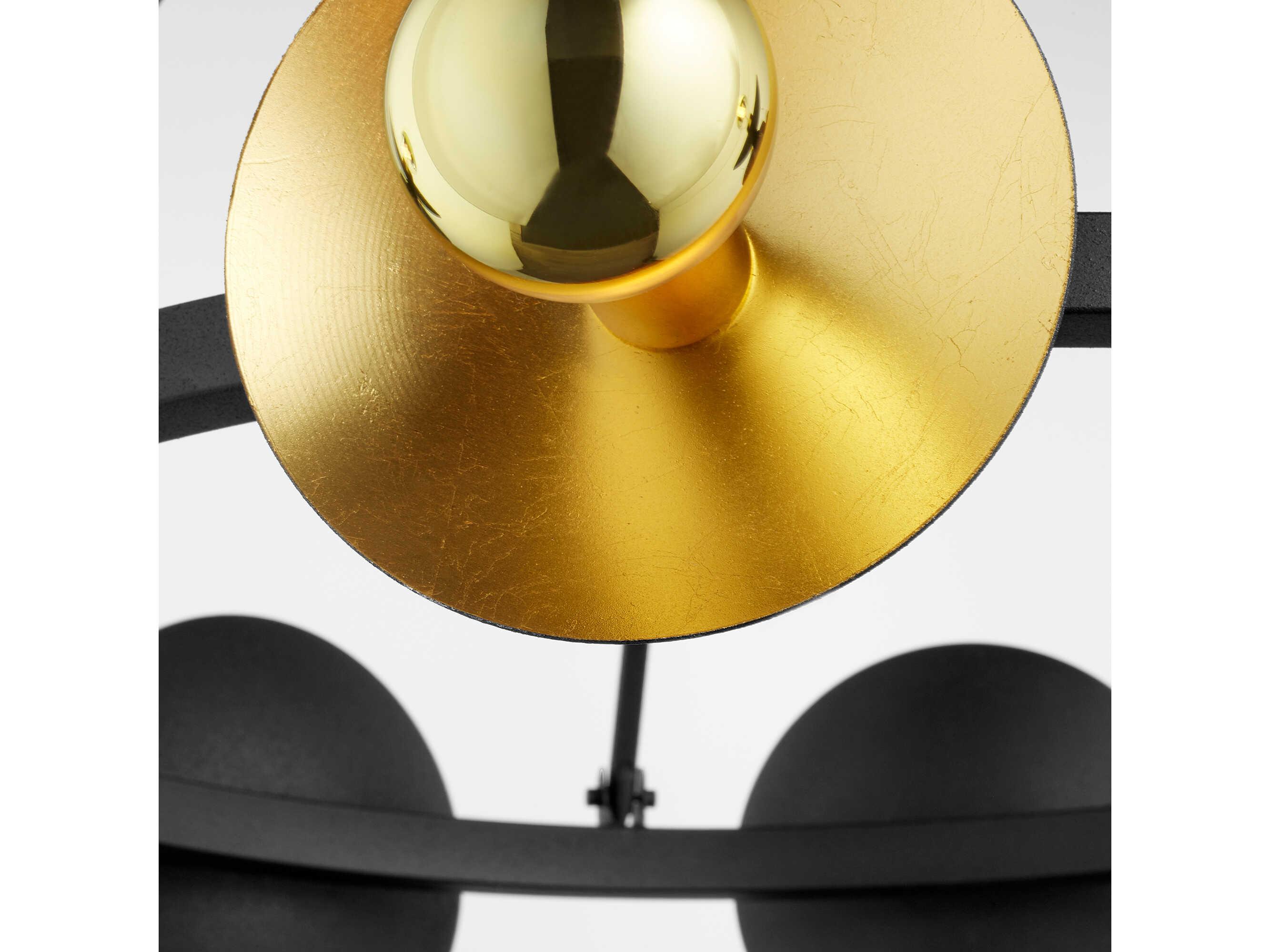 Cyan Design 8-Light Noir Gold Leaf Black Chandelier