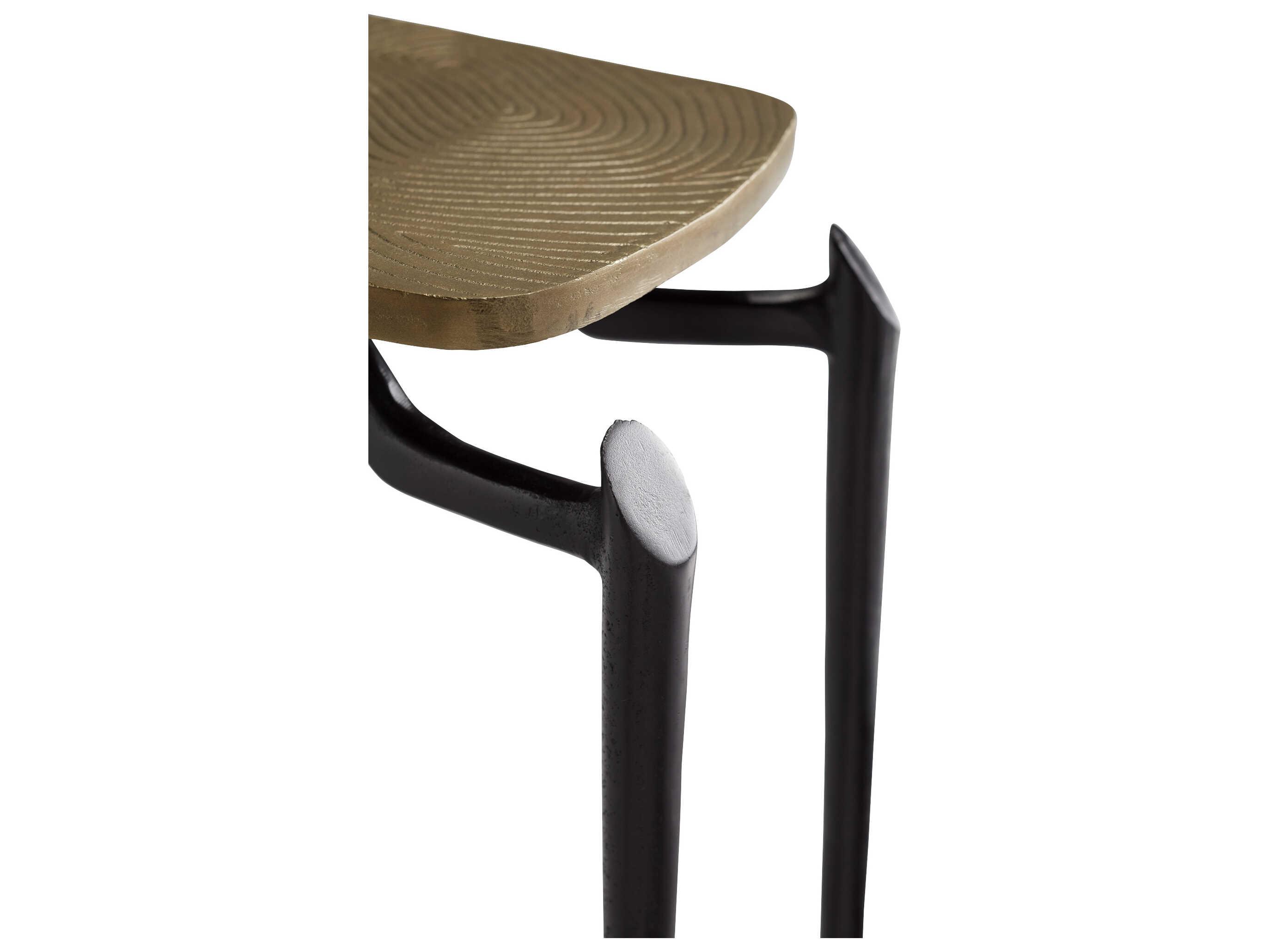 Cyan Design Rectangular Metal Gold Black Console Table