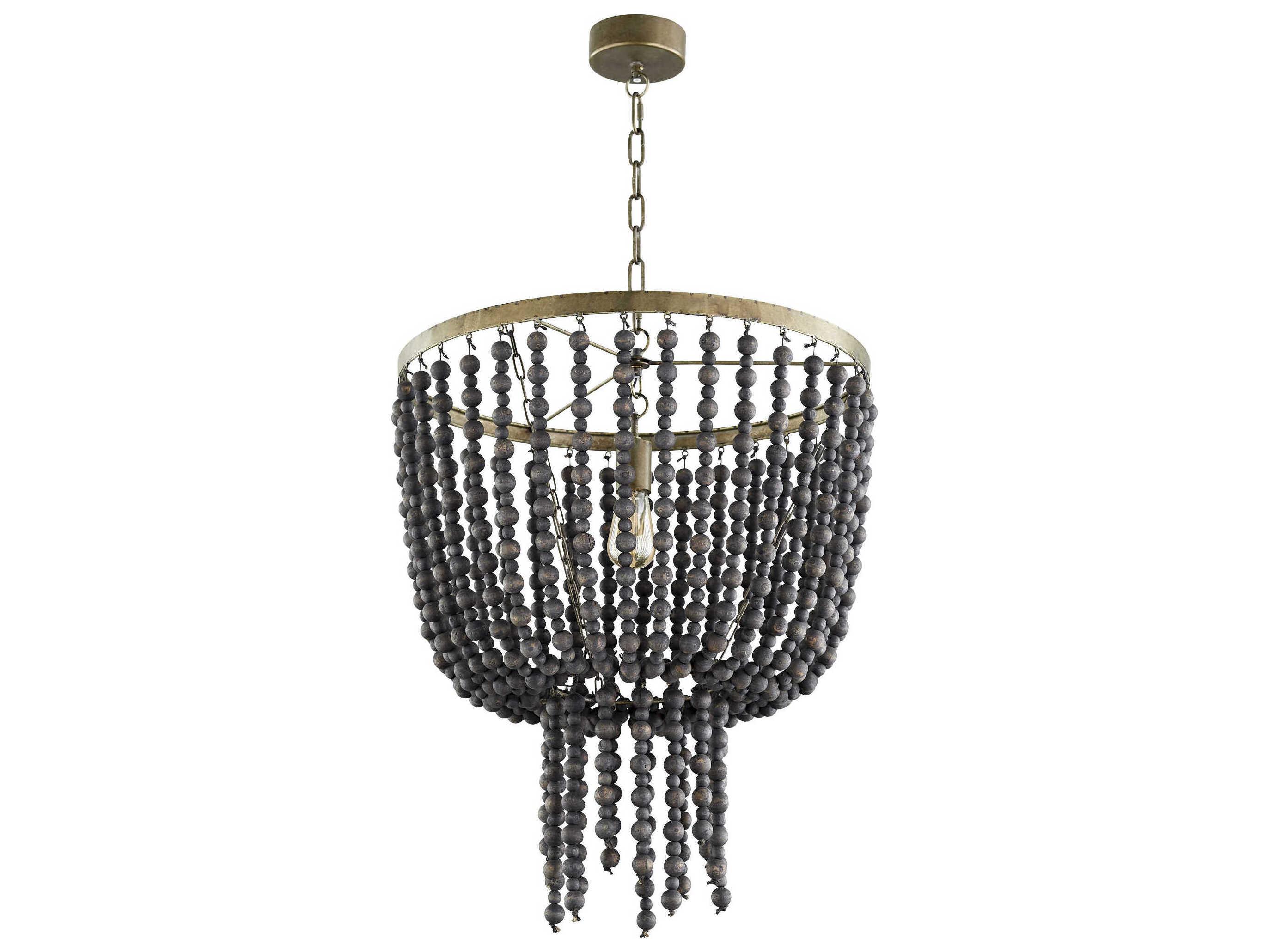 Cyan Design 1-Light Tinted Raw Iron Black Pendant