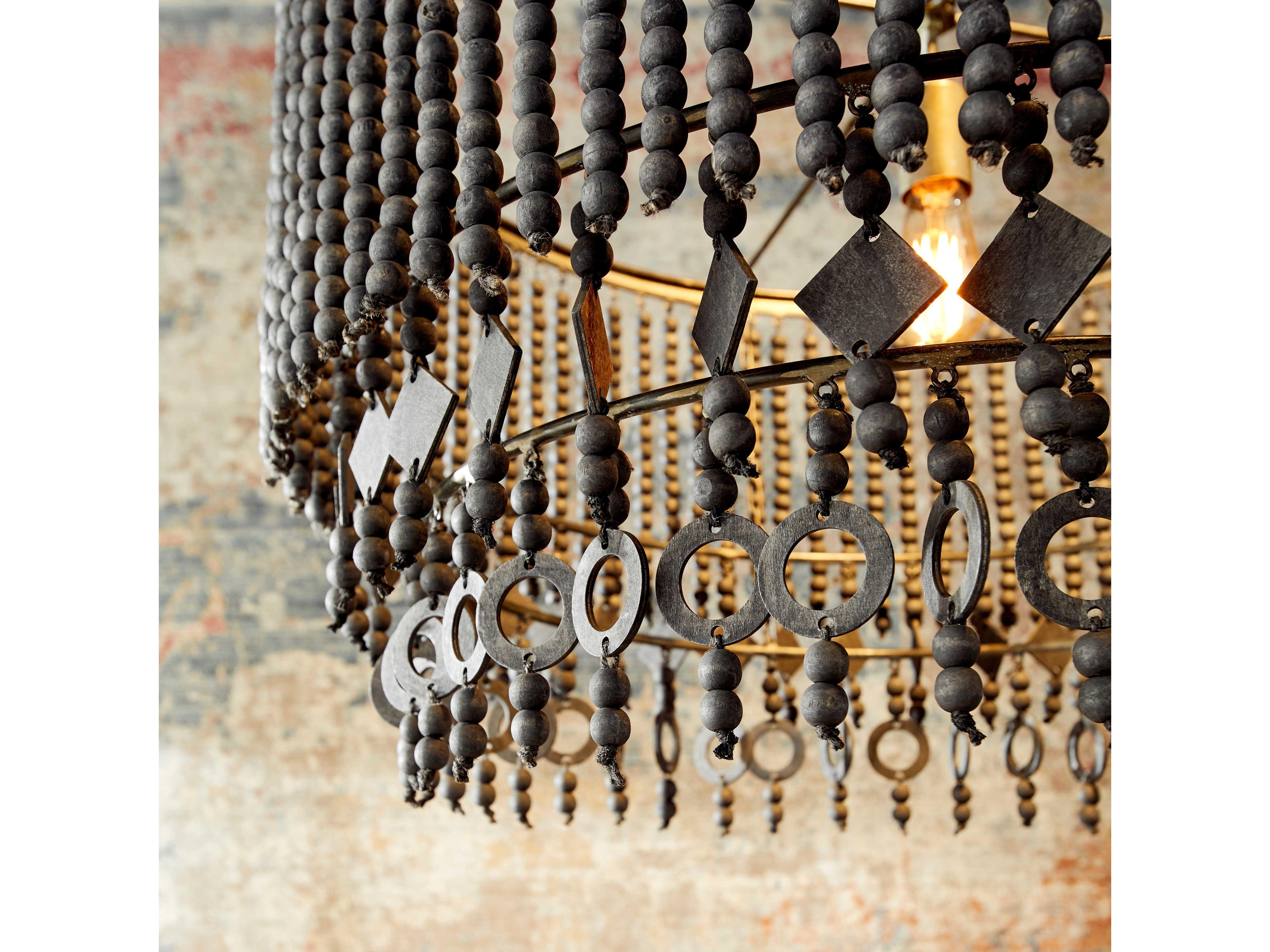 Cyan Design Estrella-III 1-Light Tinted Raw Iron Black Drum Pendant