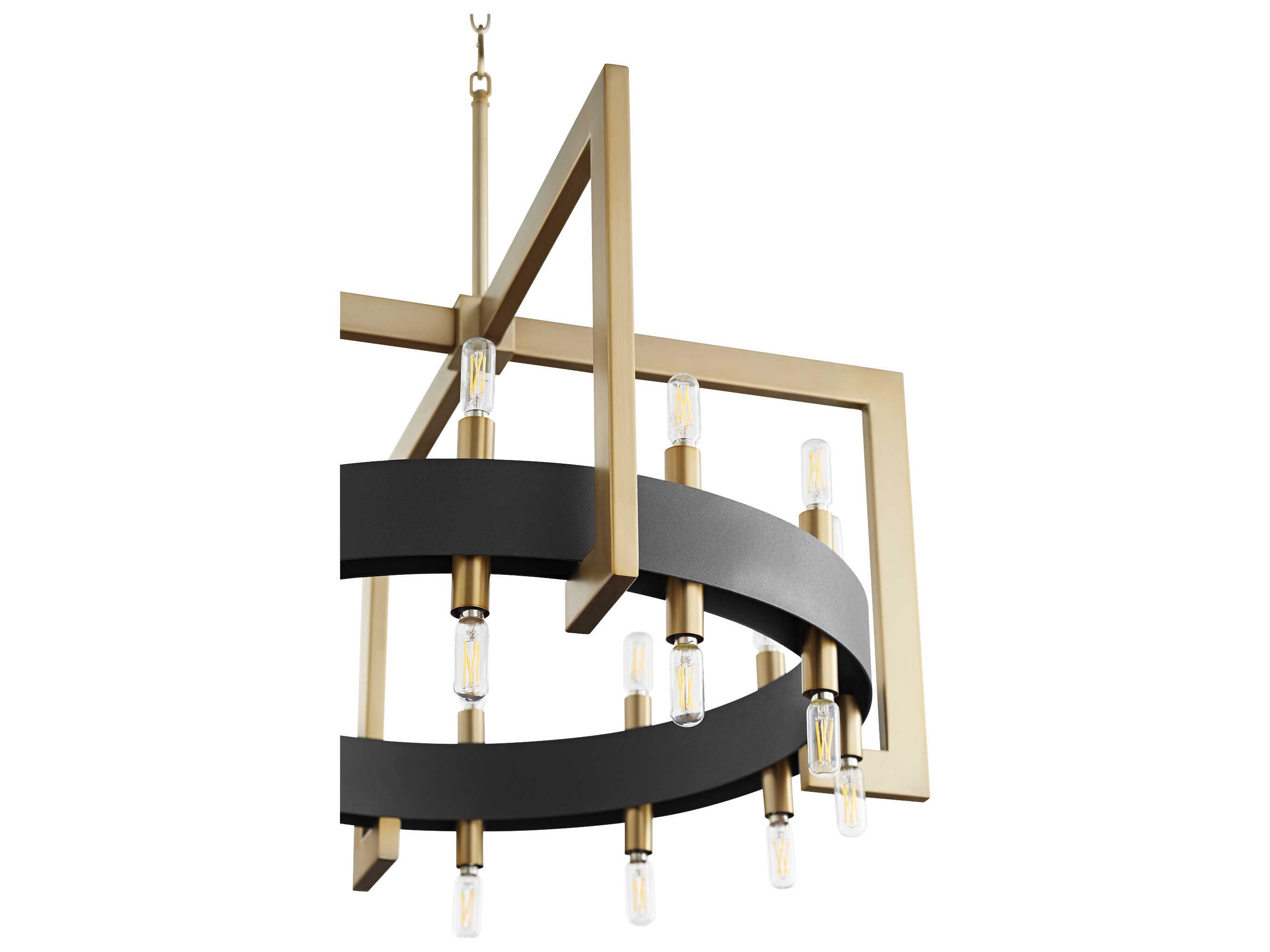 Cyan Design 24-Light Noir Aged Brass Black Candelabra Chandelier