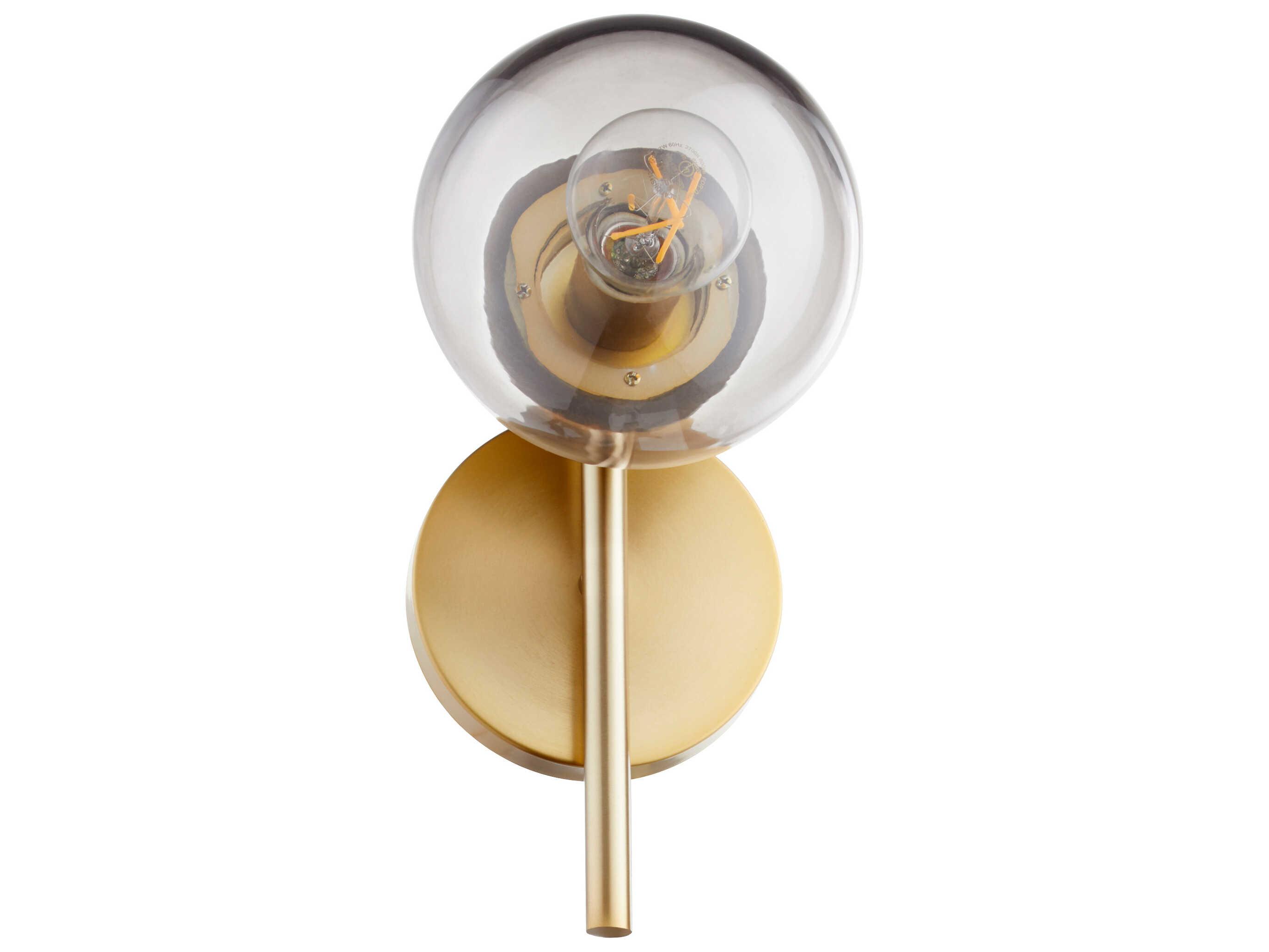 Cyan Design 1-Light Aged Brass Glass Wall Sconce