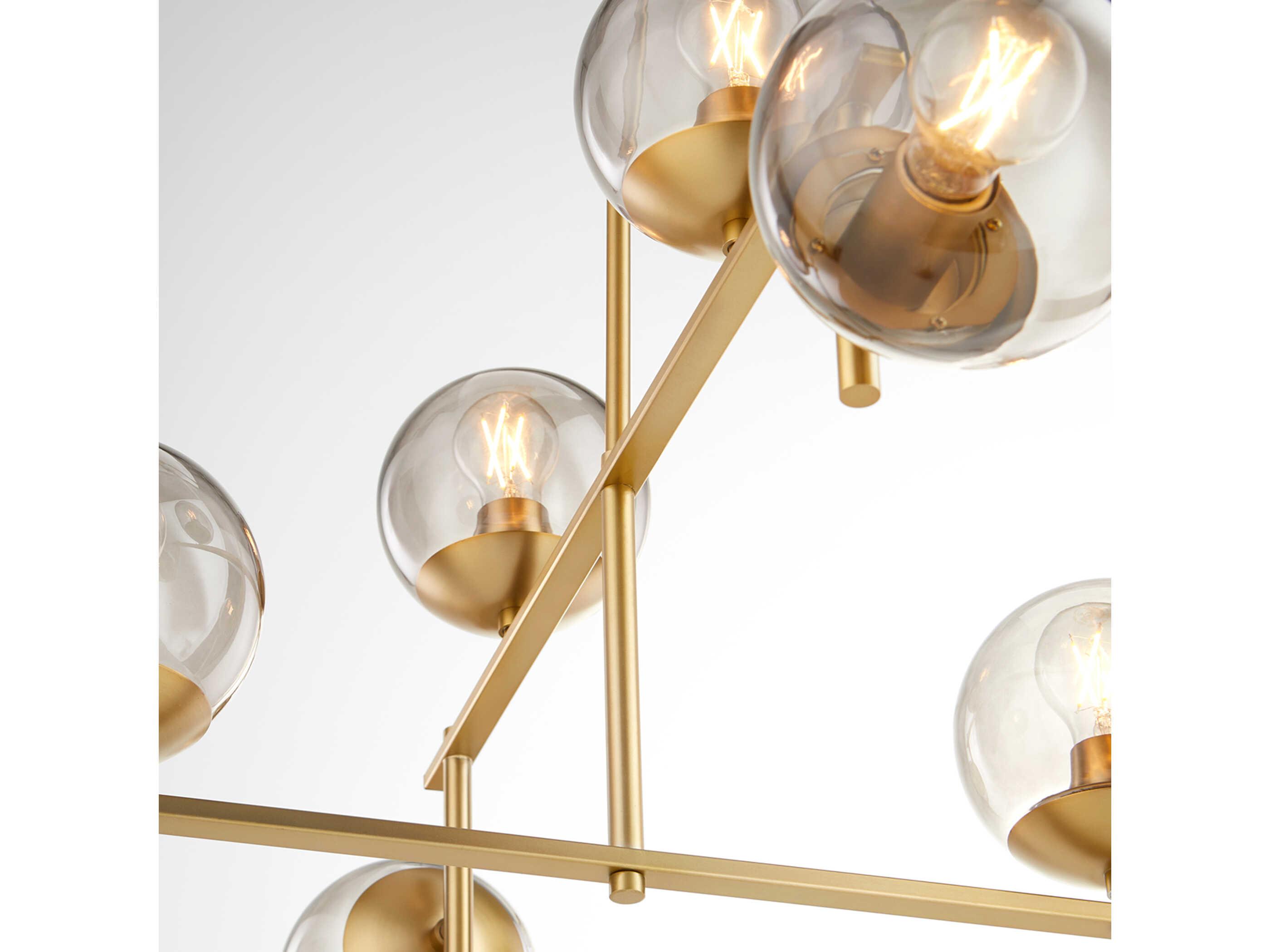 Cyan Design 6-Light Aged Brass Glass Candelabra Globe Chandelier