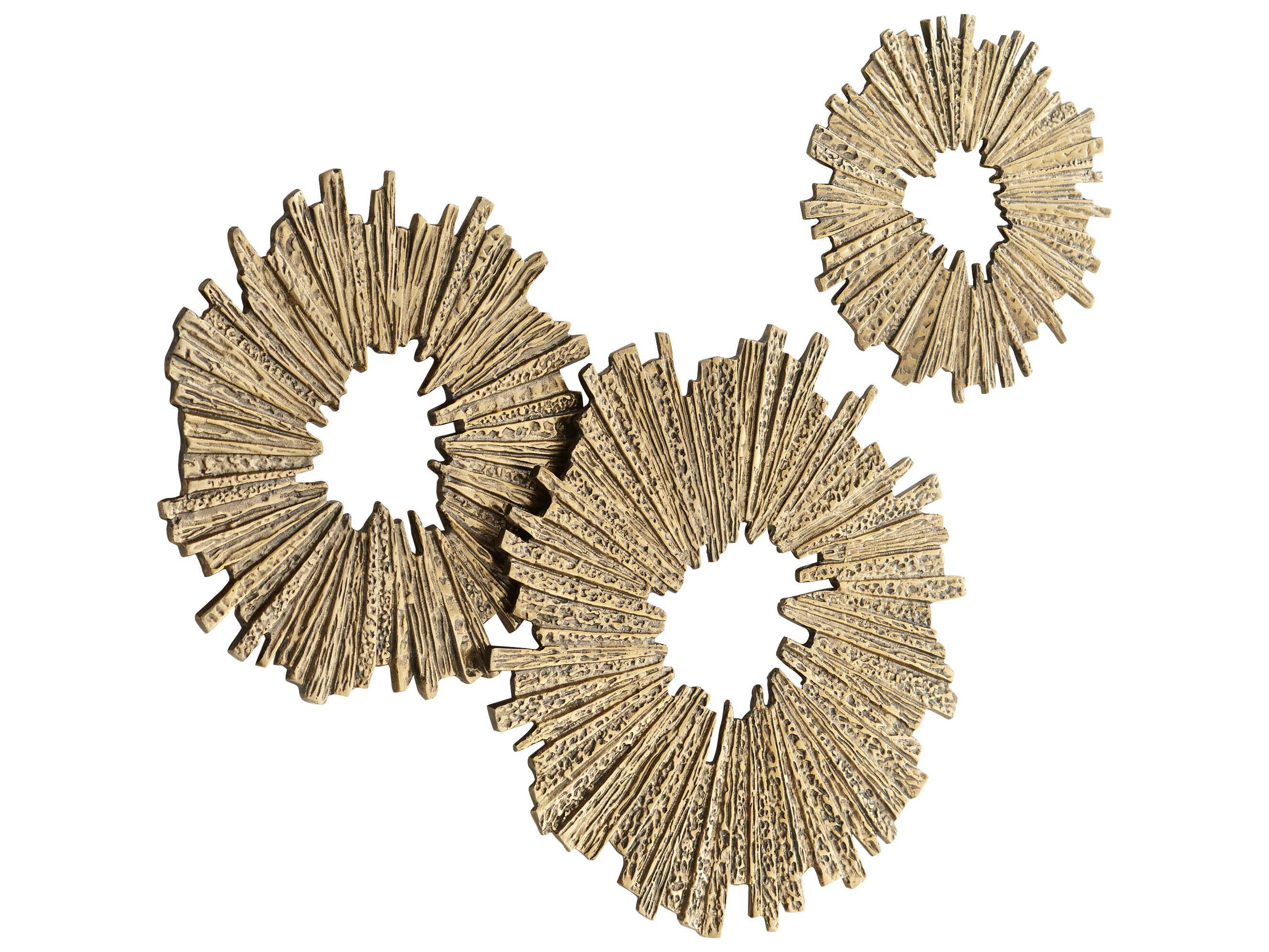 Cyan Design Abra Antique Brass 22" Metal Wall Art