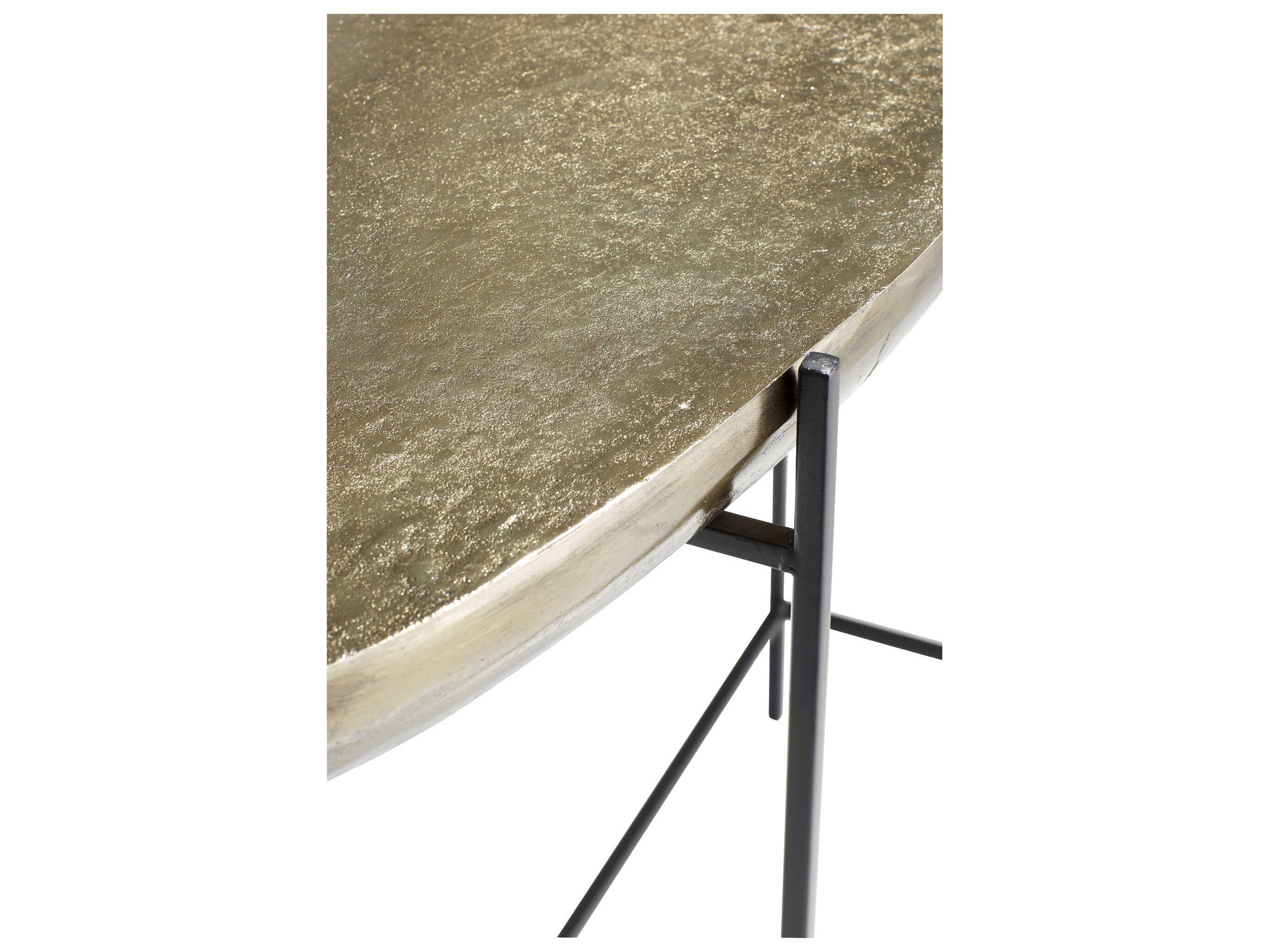 Cyan Design Oval Metal Aged Gold Console Table