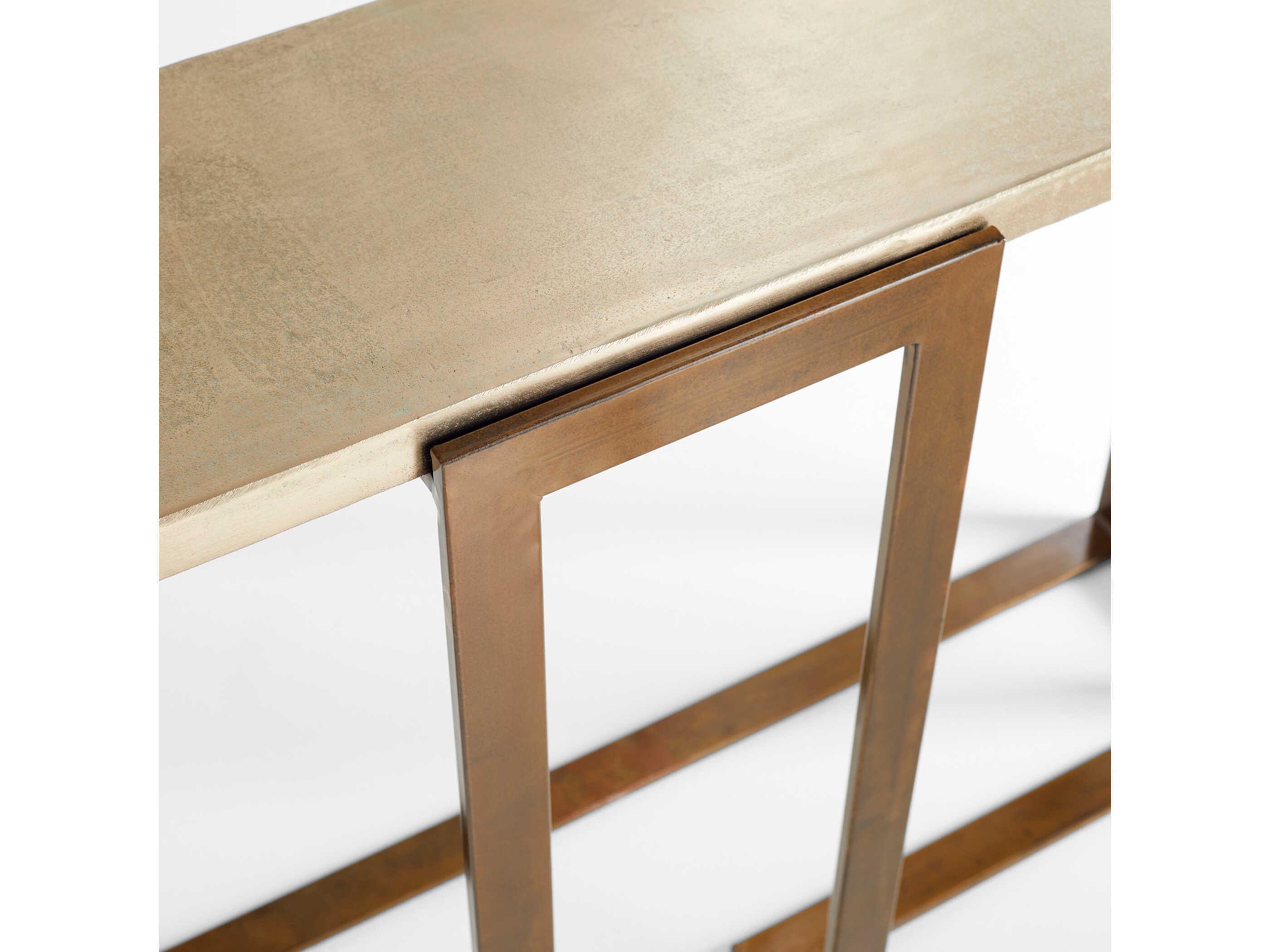 Cyan Design Rectangular Metal Bronze Console Table