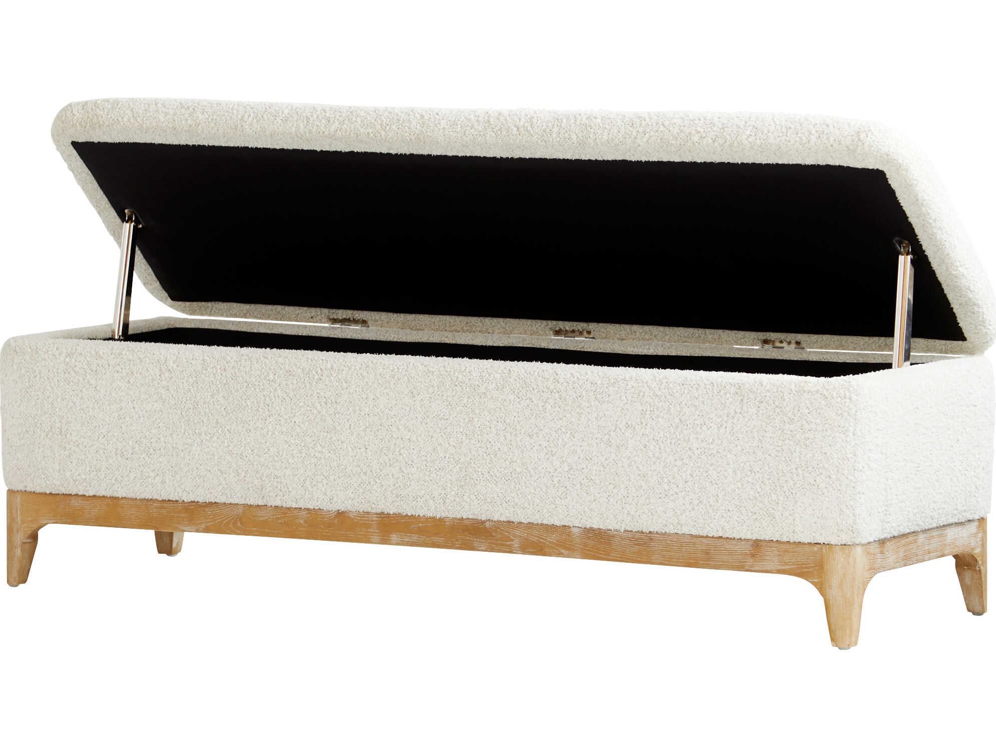 Cyan Design White Cream Upholstered Accent Bench