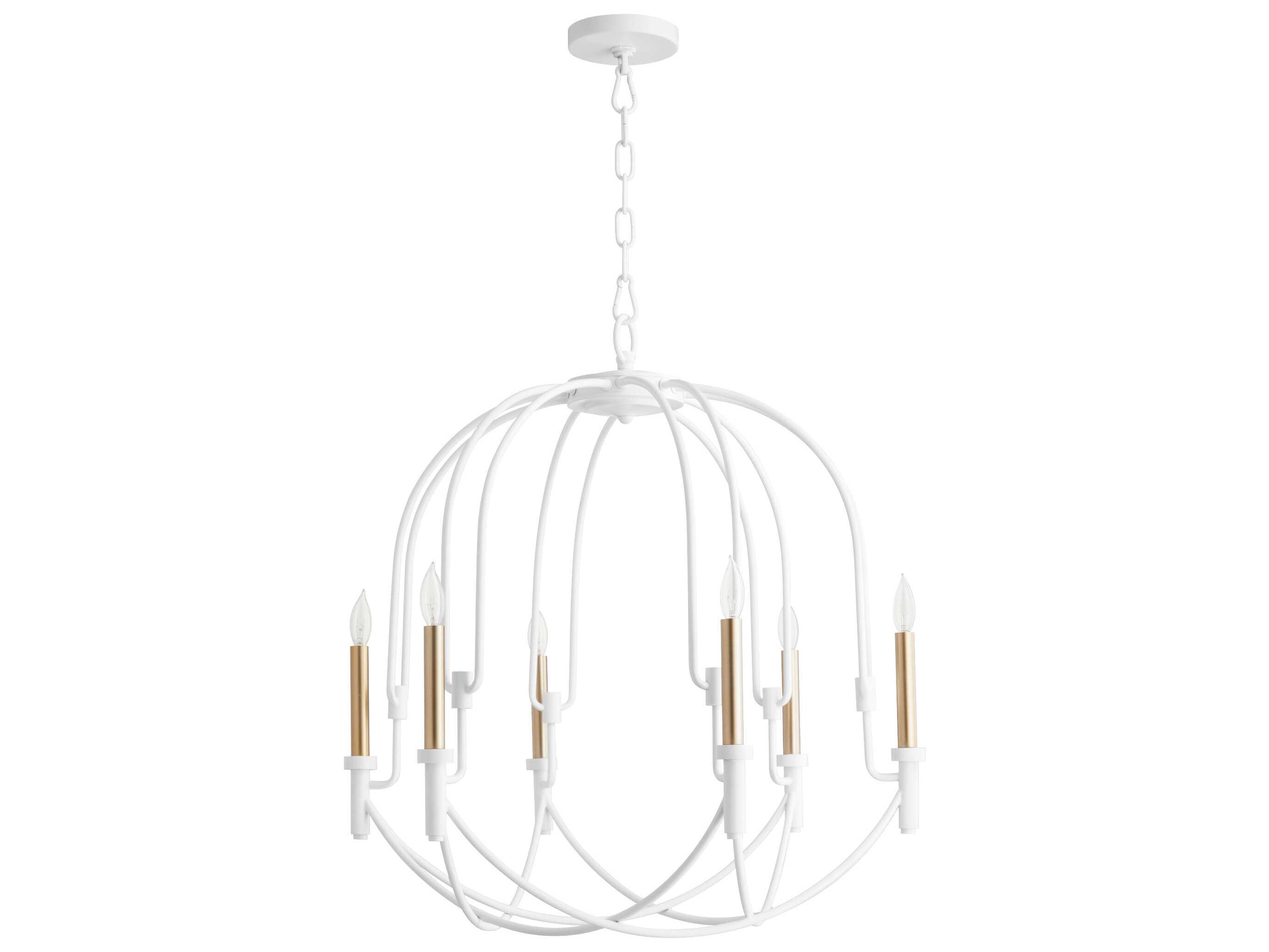 Cyan Design 6-Light Studio White Candelabra Chandelier