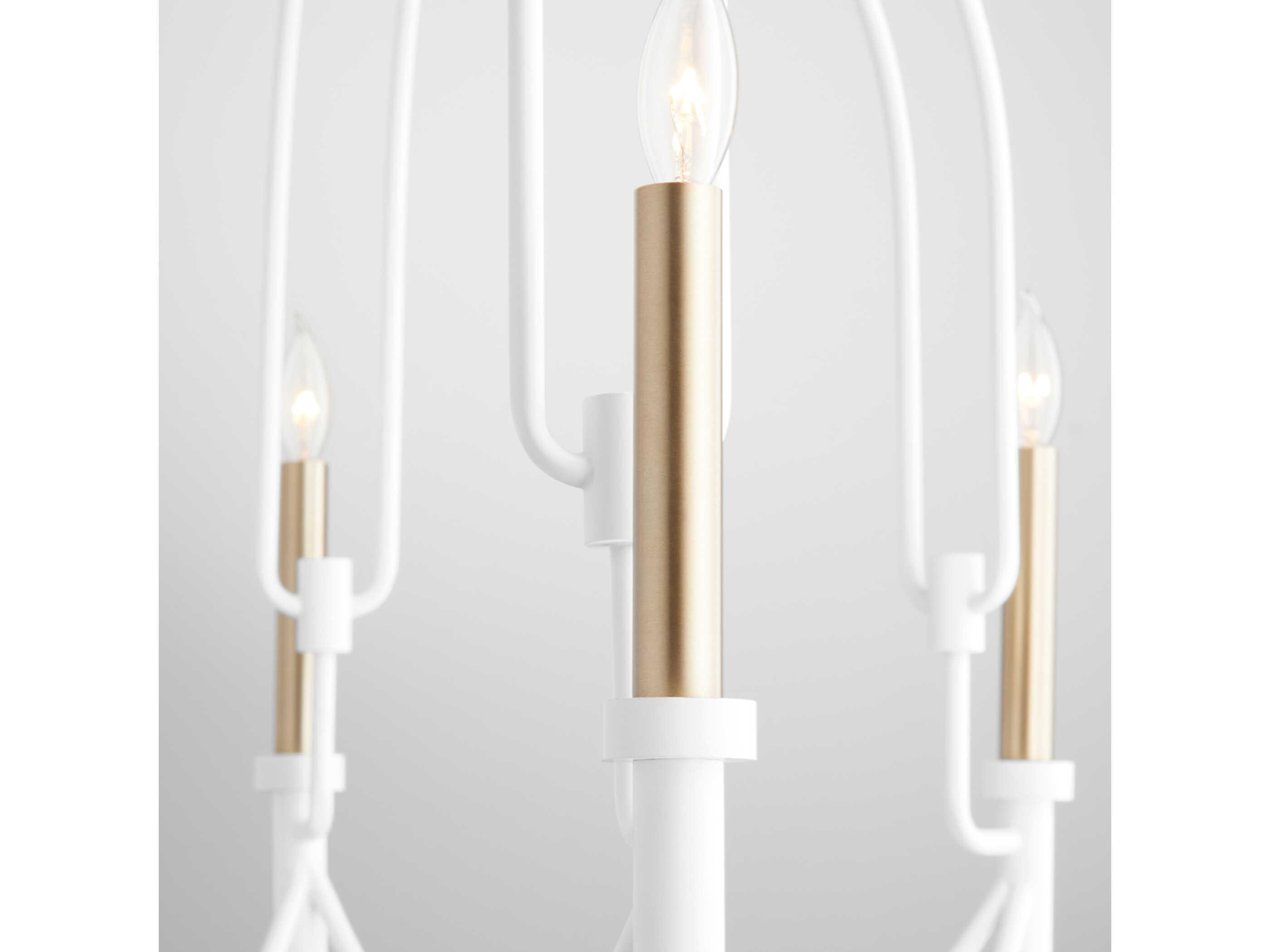 Cyan Design 6-Light Studio White Candelabra Chandelier