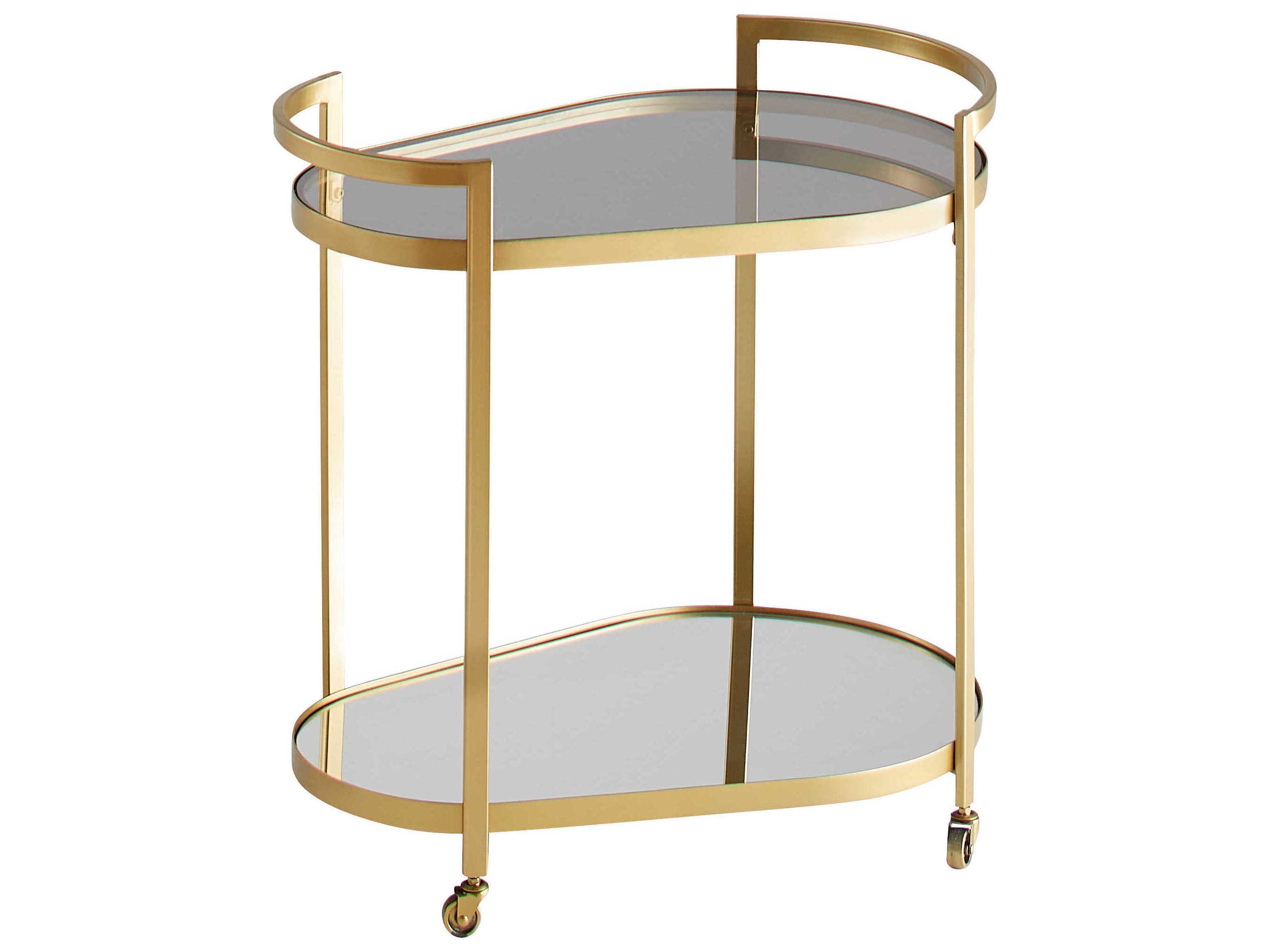 Cyan Design Cosmo Glass Gold Bar Cart