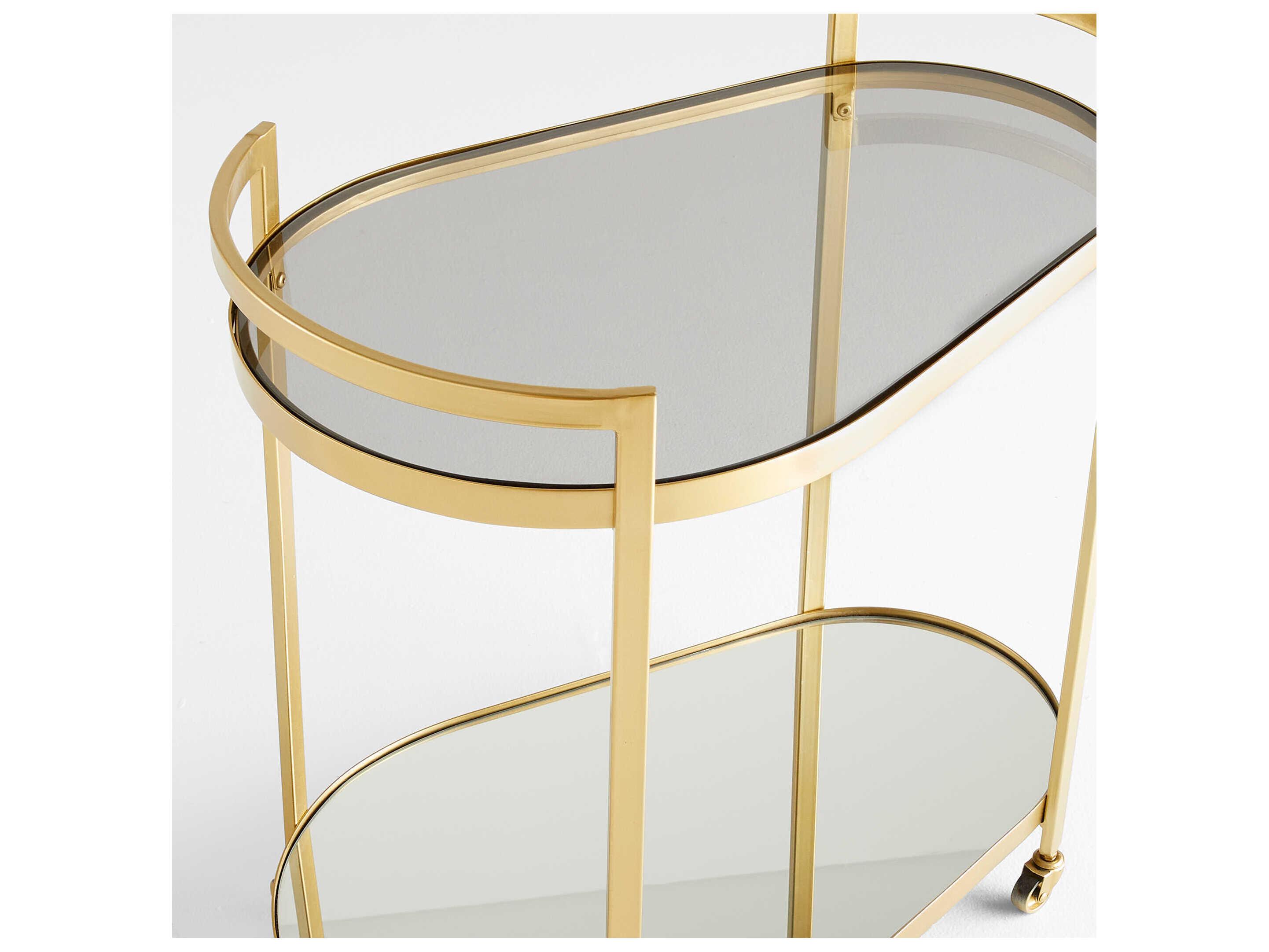 Cyan Design Cosmo Glass Gold Bar Cart