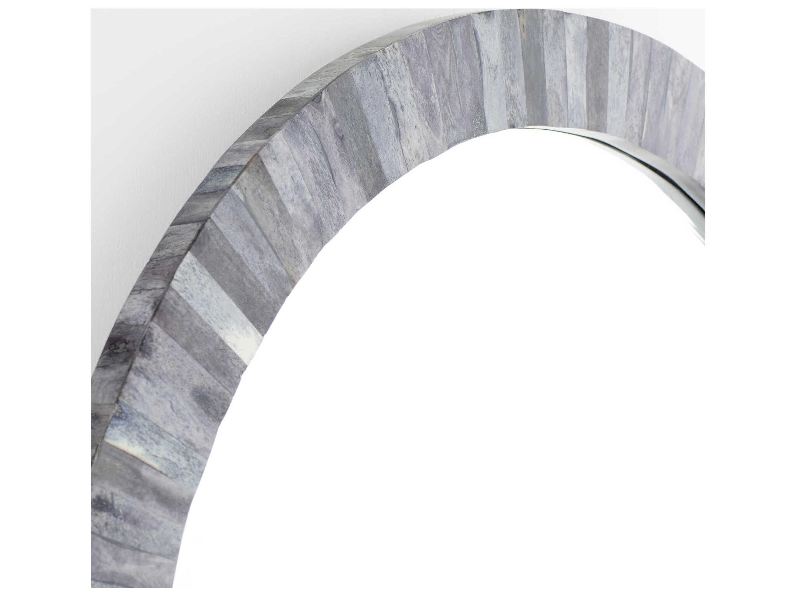 Cyan Design Nautilus Grey Round Wall Mirror