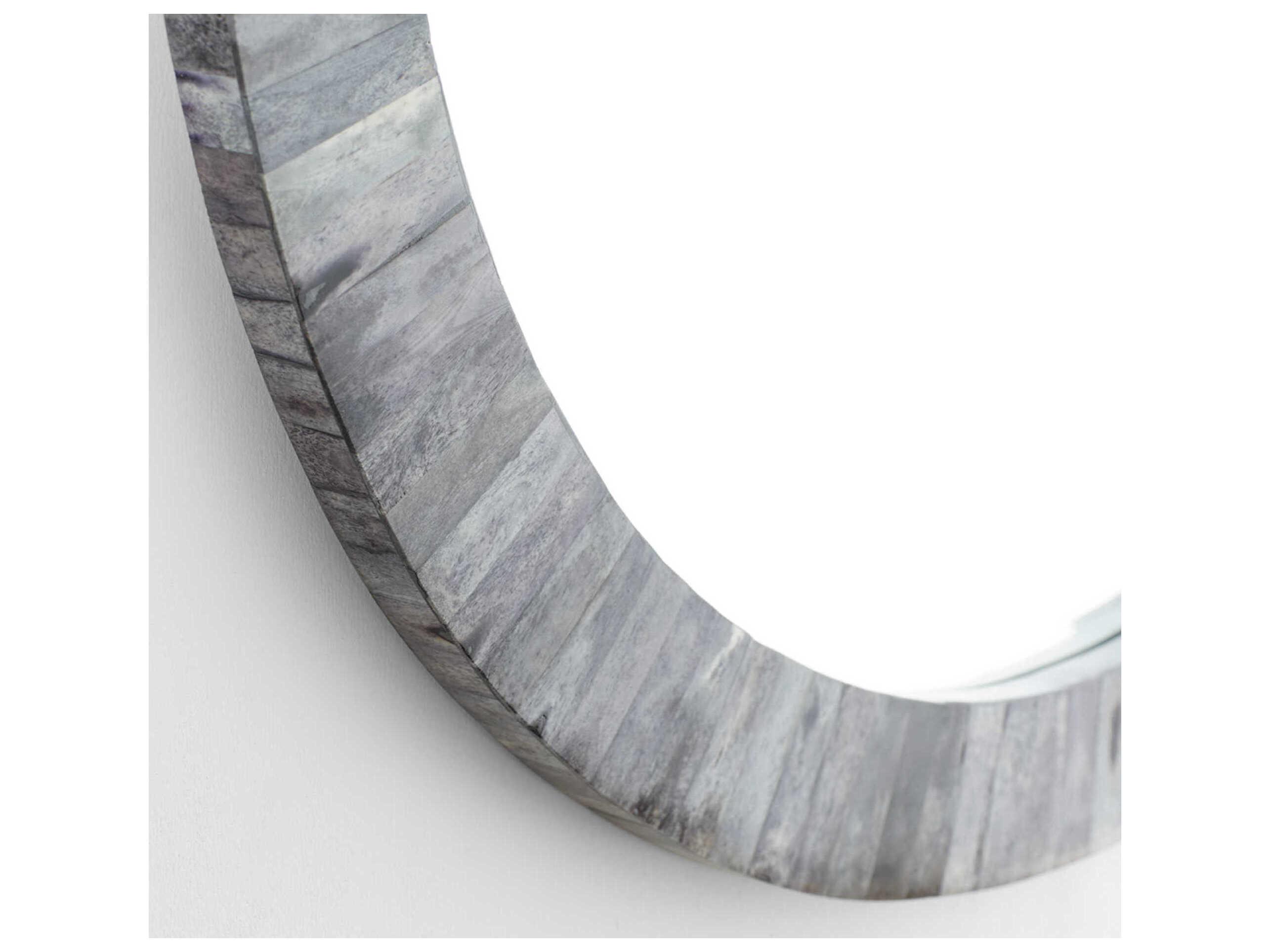 Cyan Design Nautilus Grey Round Wall Mirror