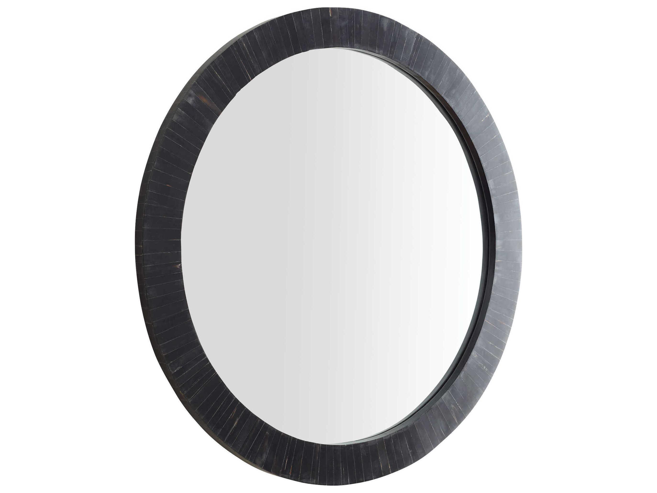Cyan Design Nautilus Black Round Wall Mirror