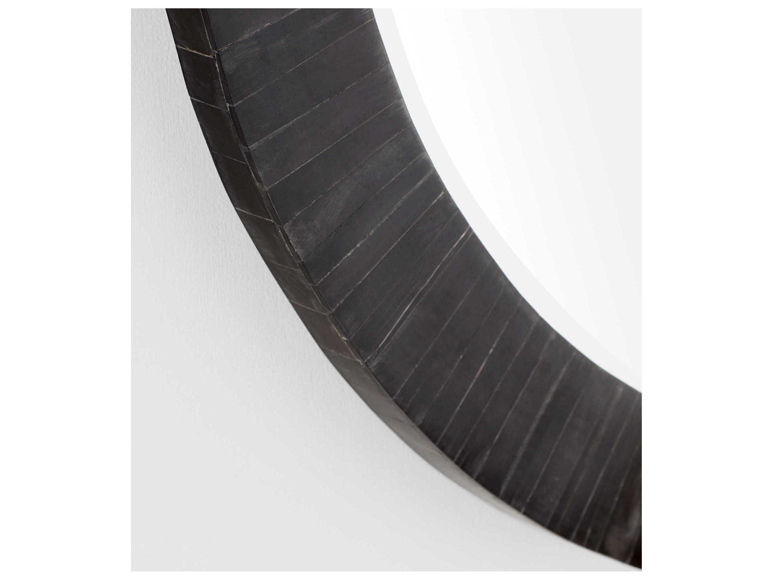 Cyan Design Nautilus Black Round Wall Mirror