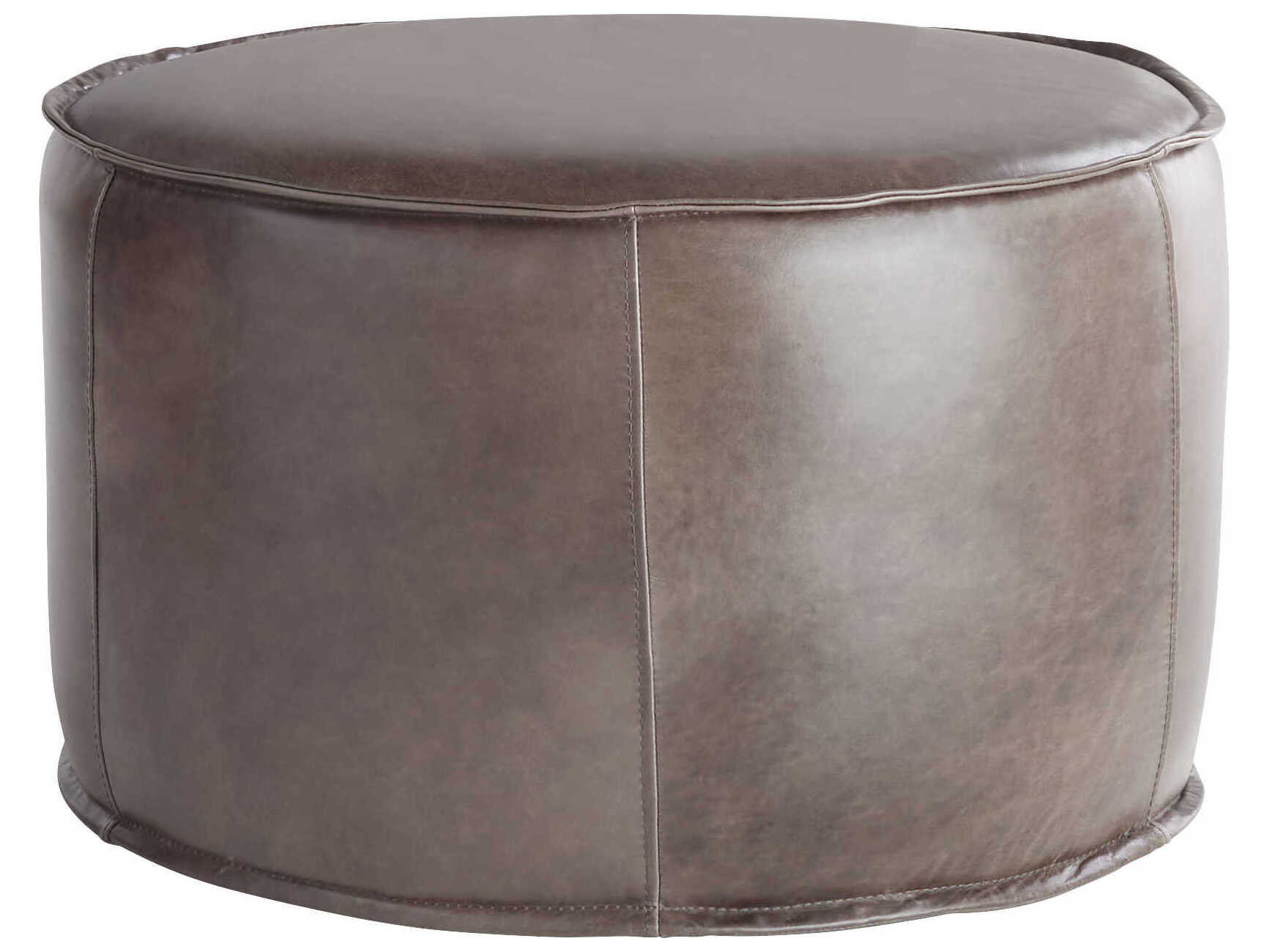Cyan Design Lusso Brown Leather Ottoman