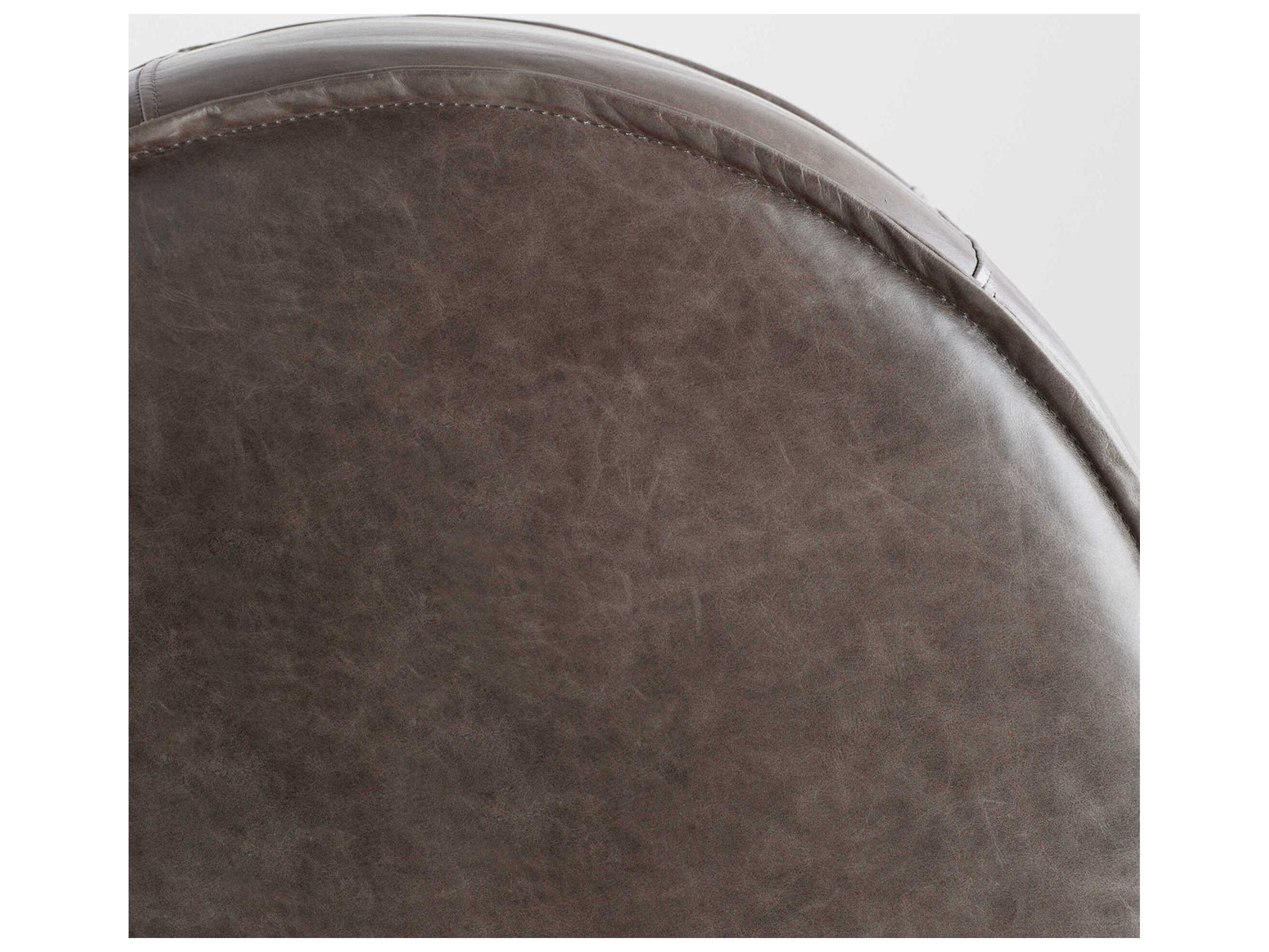 Cyan Design Lusso Brown Leather Ottoman