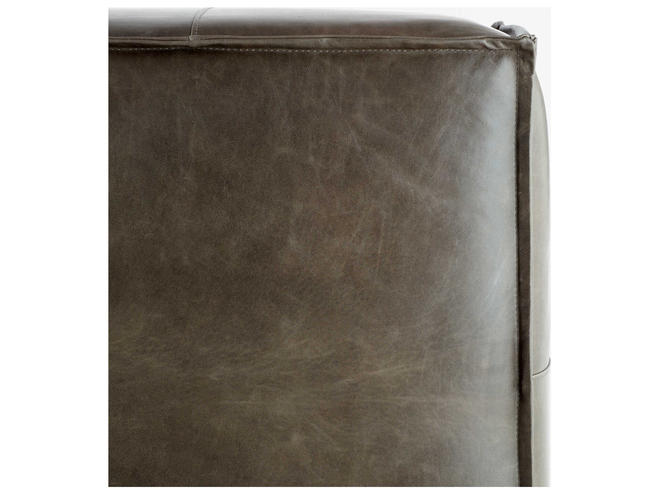 Cyan Design Lusso Brown Leather Ottoman