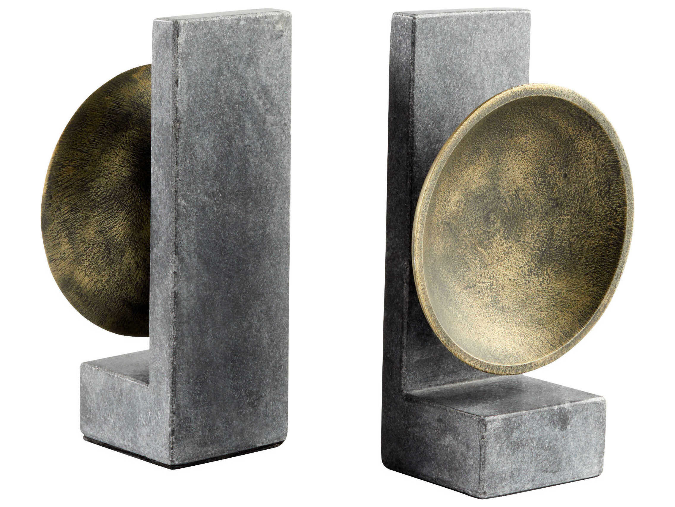 Cyan Design Black Brass Taal Bookend