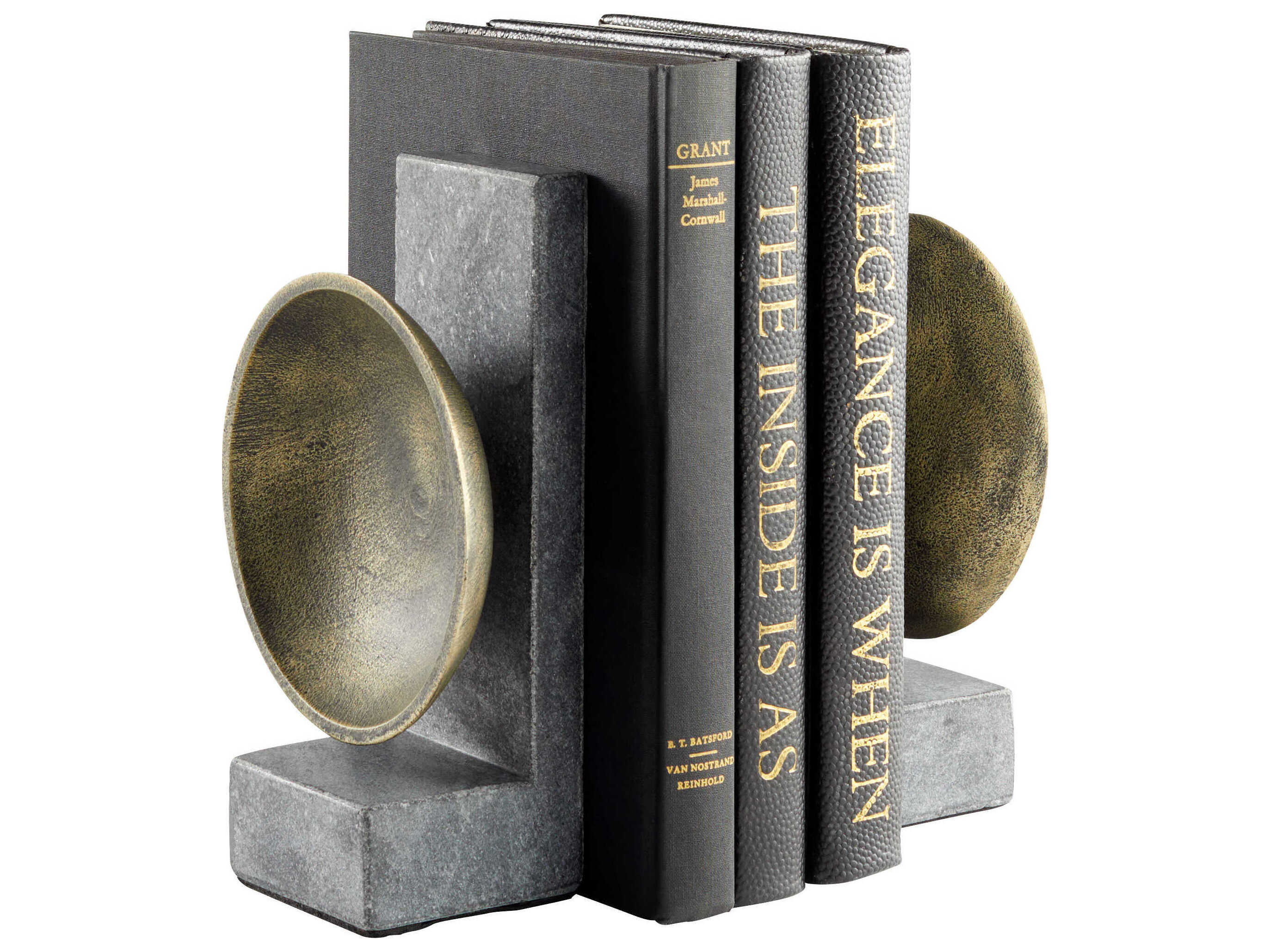 Cyan Design Black Brass Taal Bookend