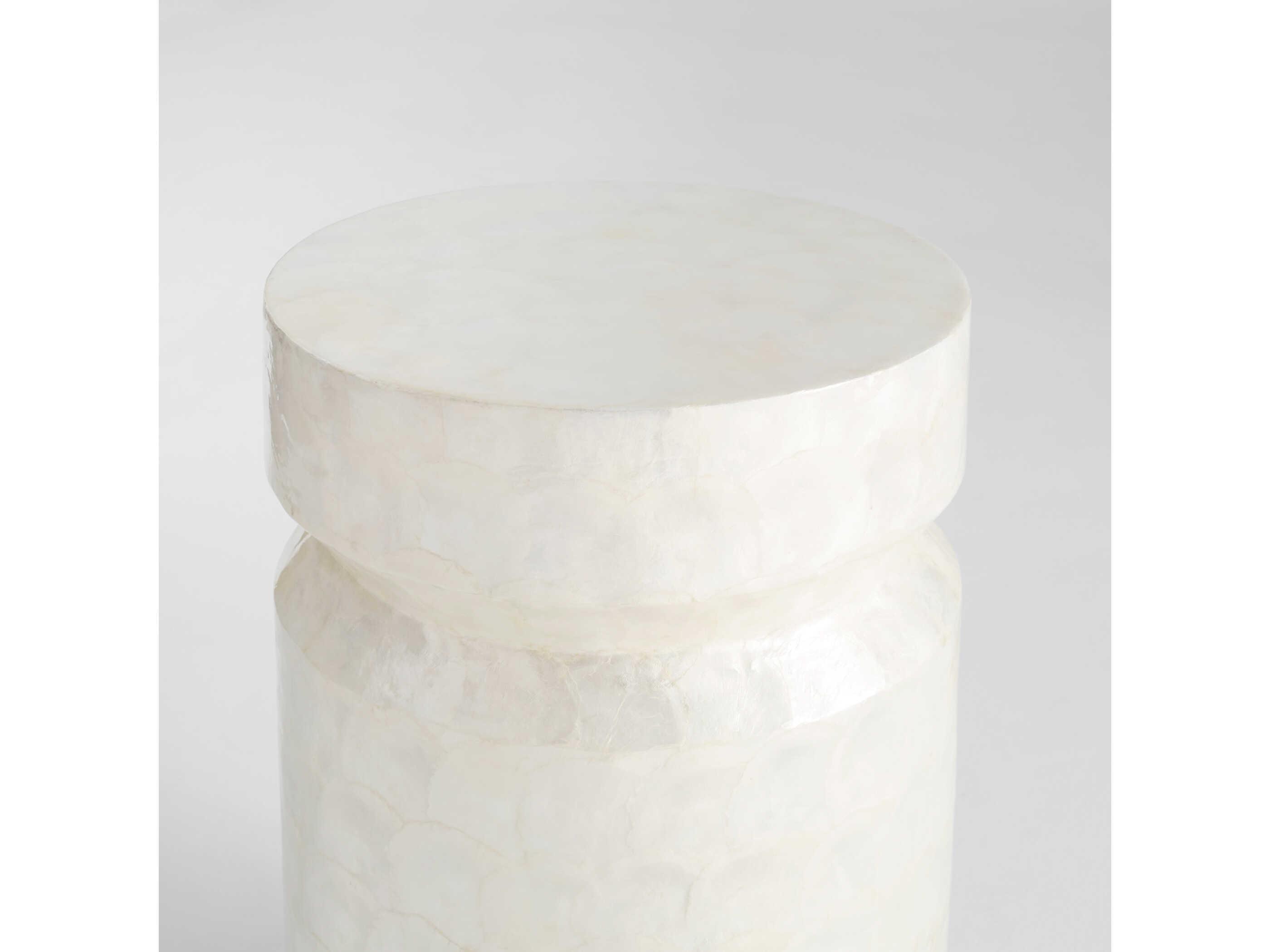 Cyan Design Triton Round Capiz End Table
