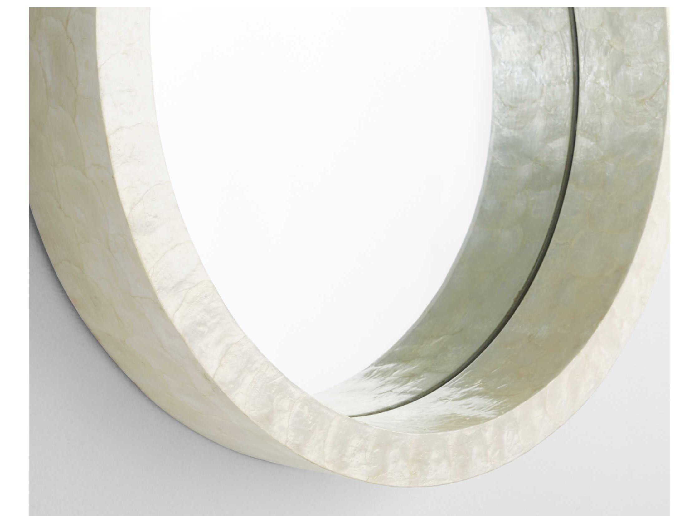 Cyan Design Triton White Round Wall Mirror