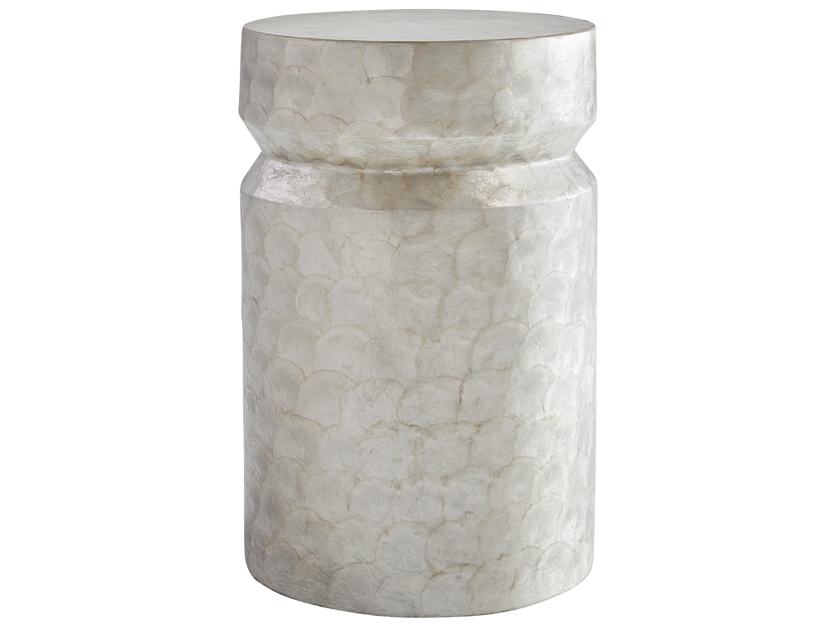 Cyan Design Triton Round Fiberglass Taupe End Table