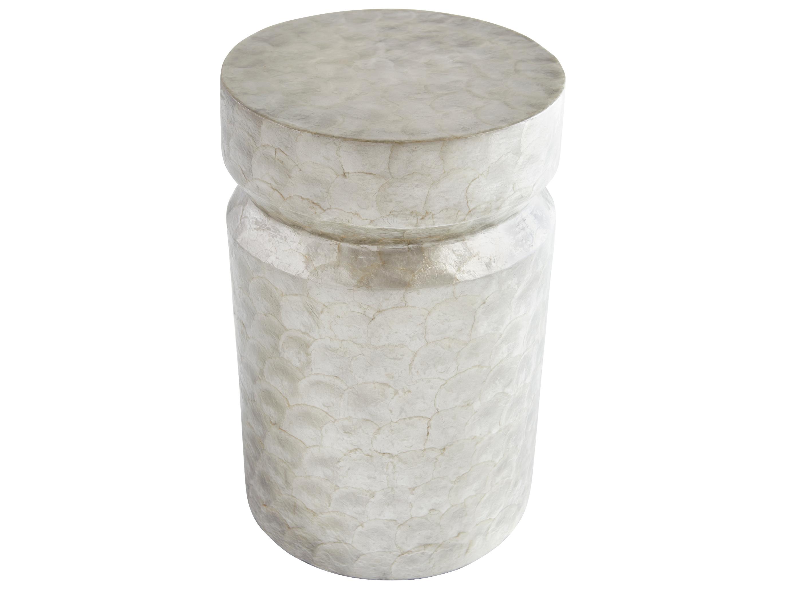 Cyan Design Triton Round Fiberglass Taupe End Table