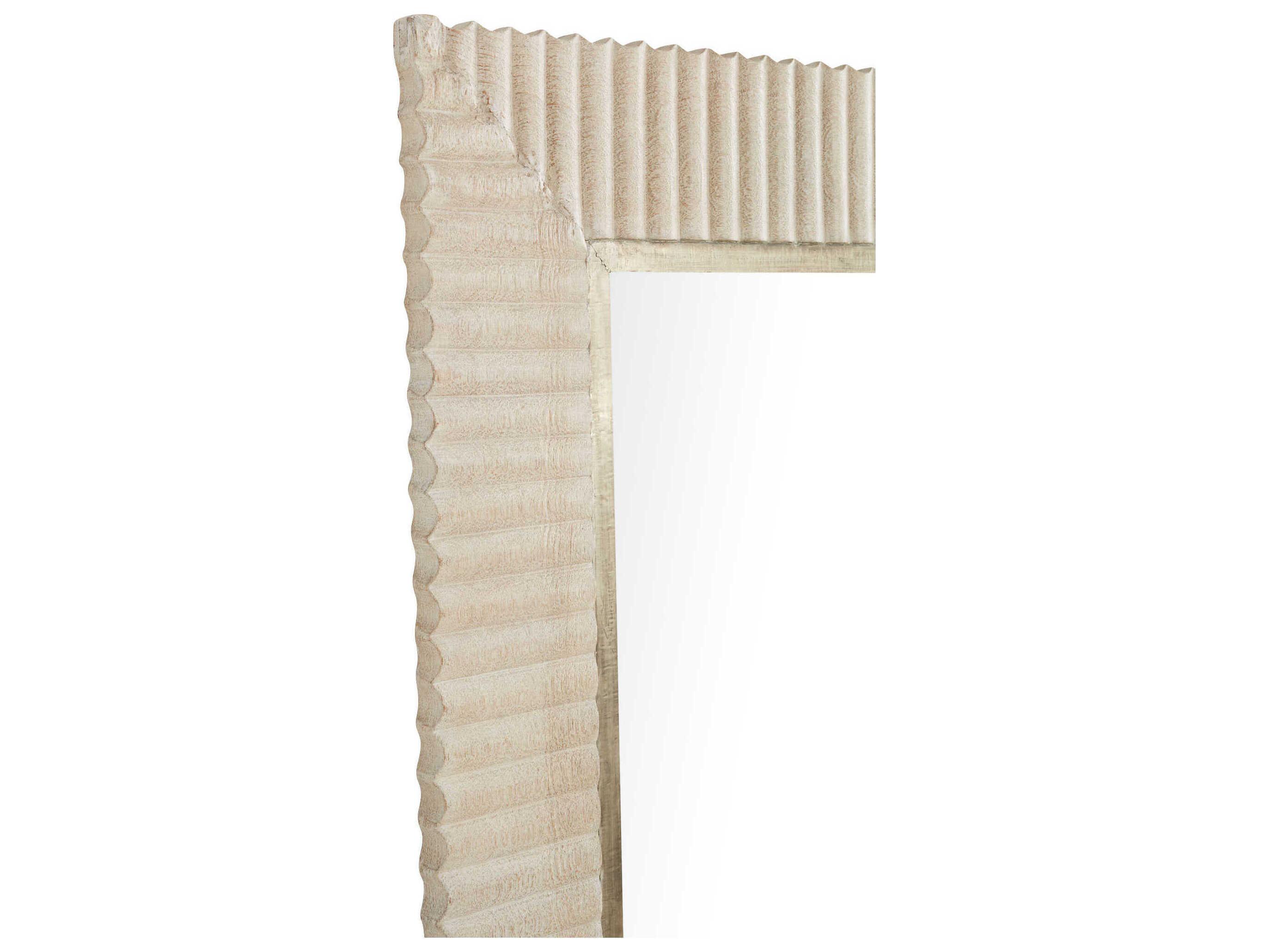 Cyan Design Estriada Cerused White Rectangular Wall Mirror