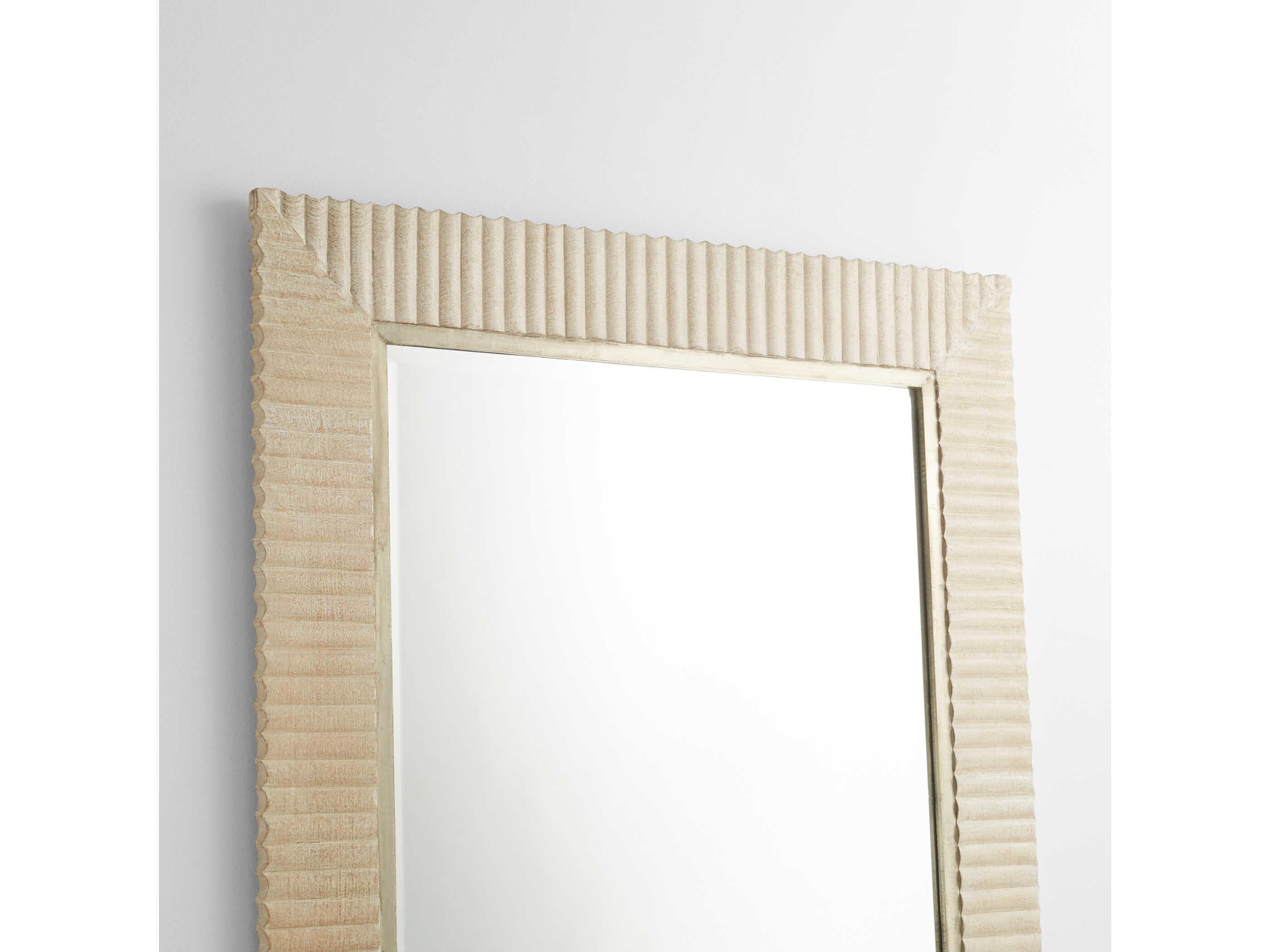 Cyan Design Estriada Cerused White Rectangular Floor Mirror