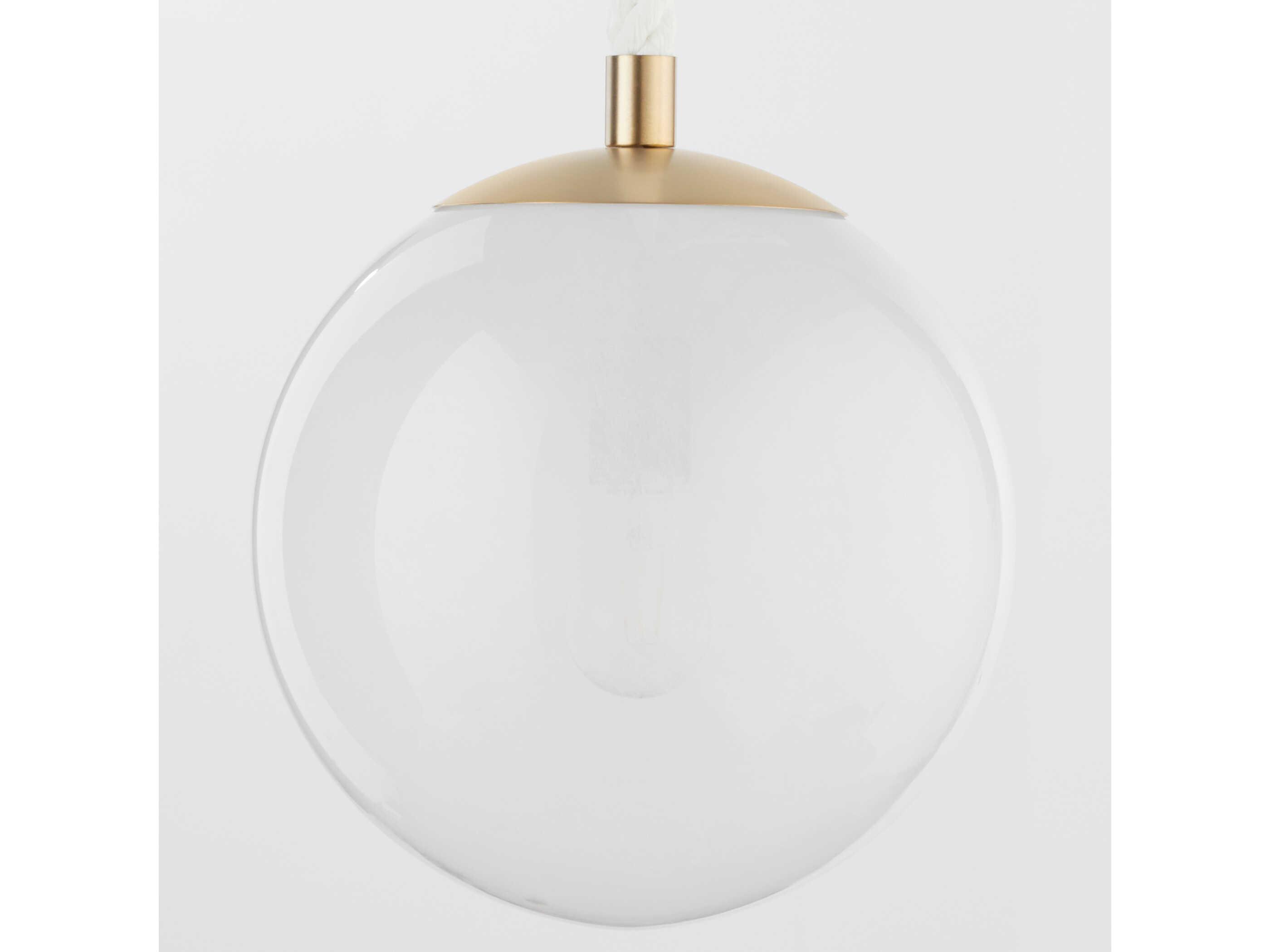 Cyan Design Rockport 1-Light Aged Brass Globe Mini Pendant