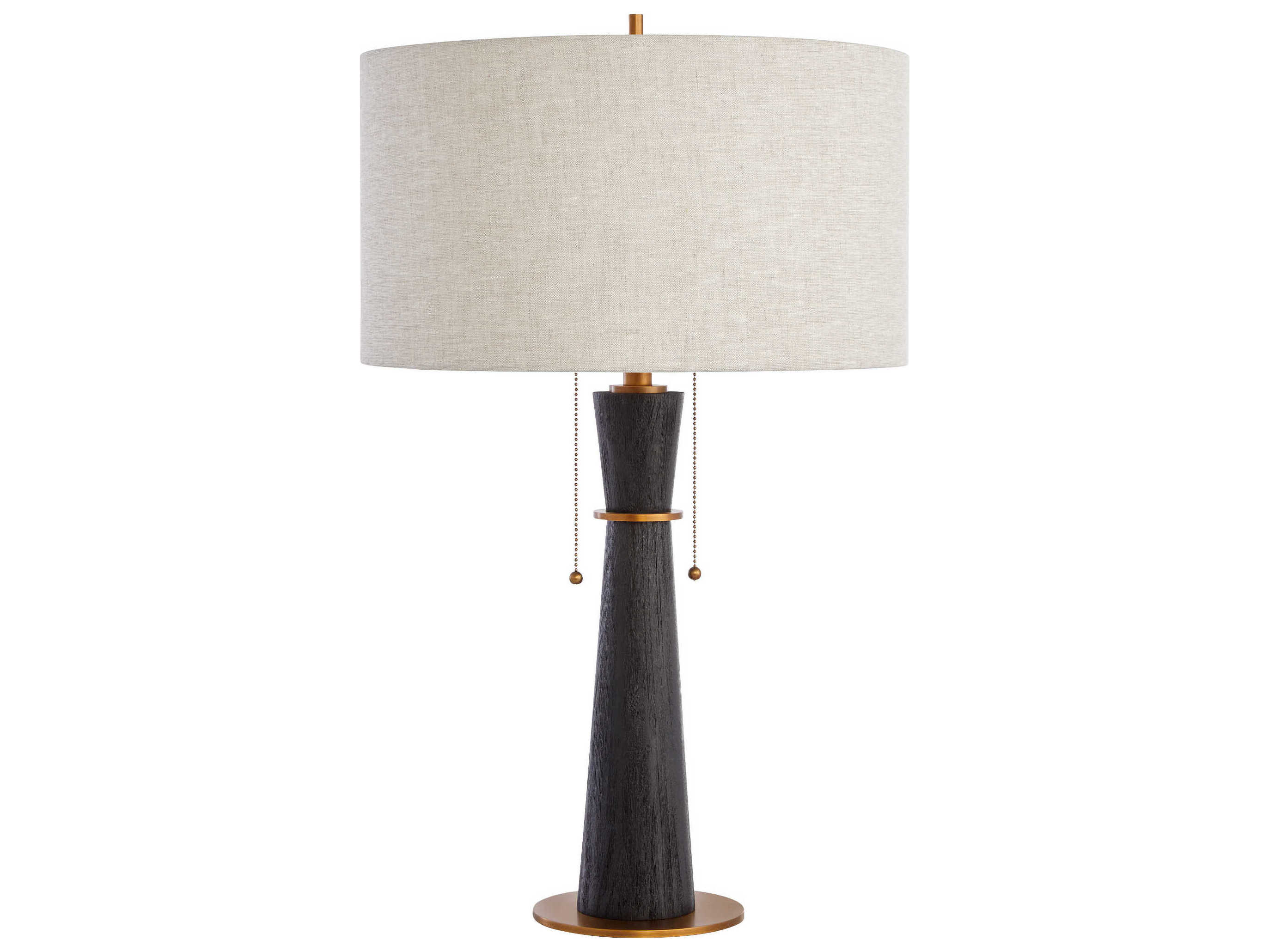 Cyan Design Wright Black Brass Wheat Linen Buffet Lamp