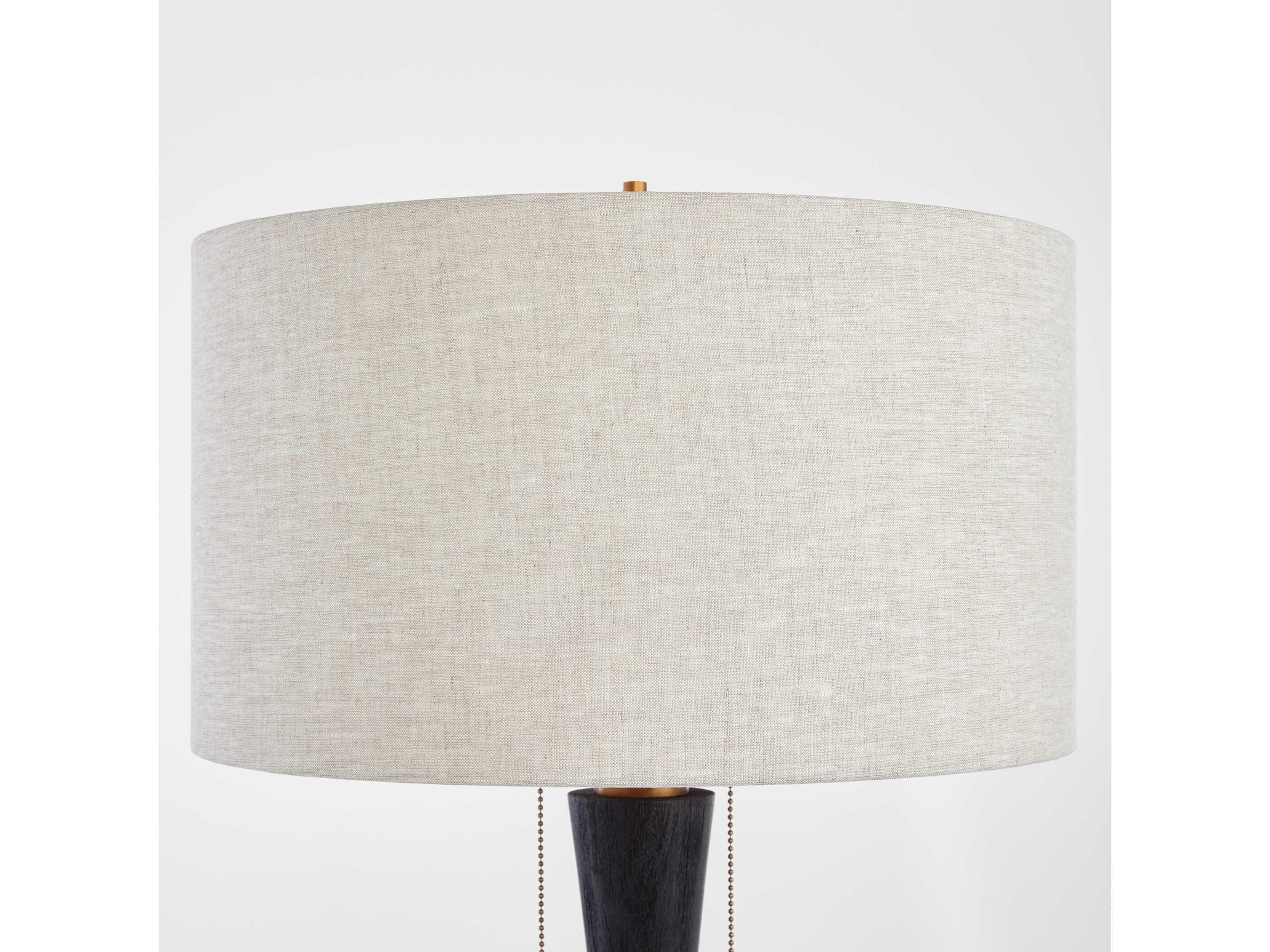 Cyan Design Wright Black Brass Wheat Linen Buffet Lamp