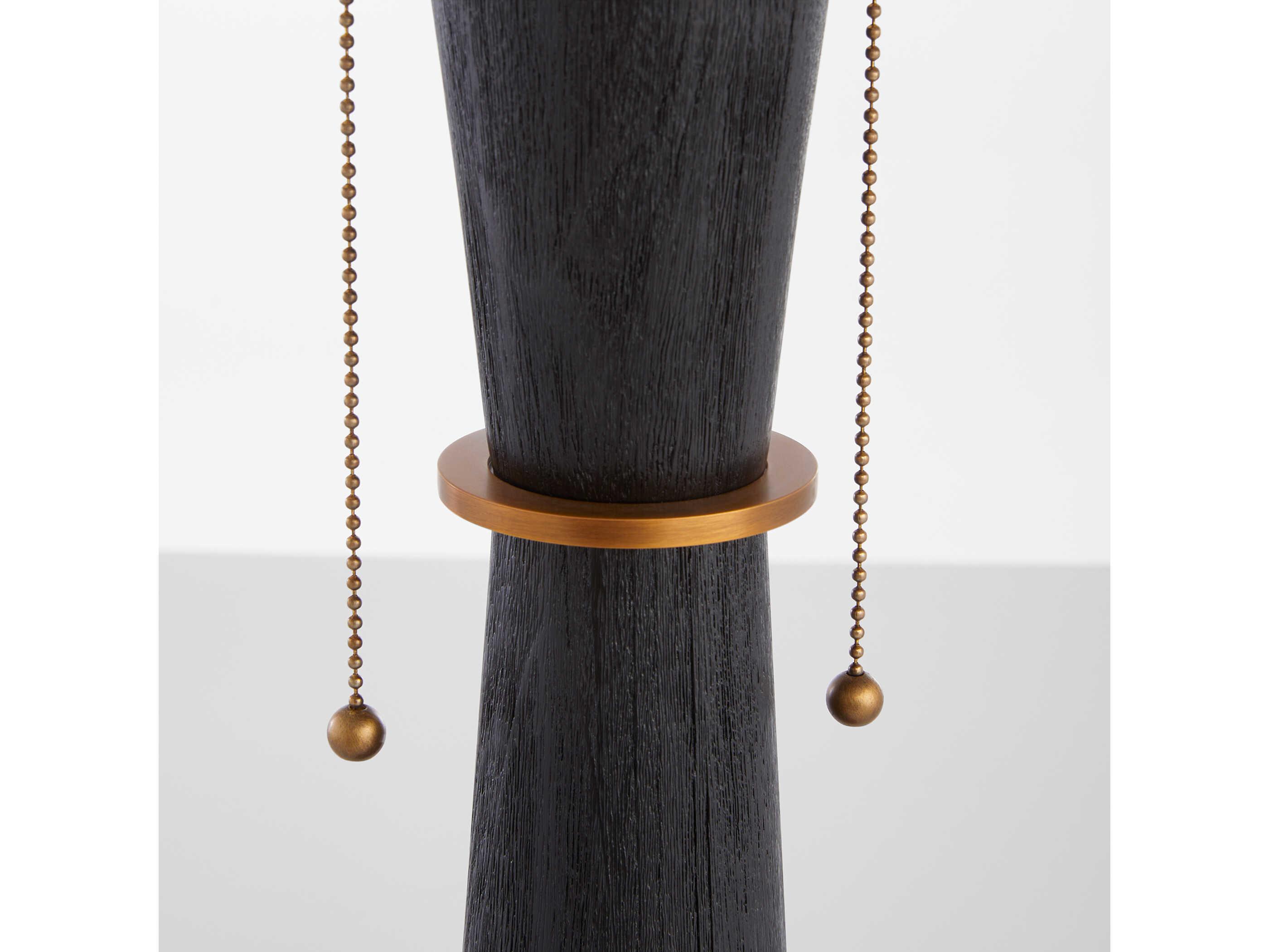 Cyan Design Wright Black Brass Wheat Linen Buffet Lamp