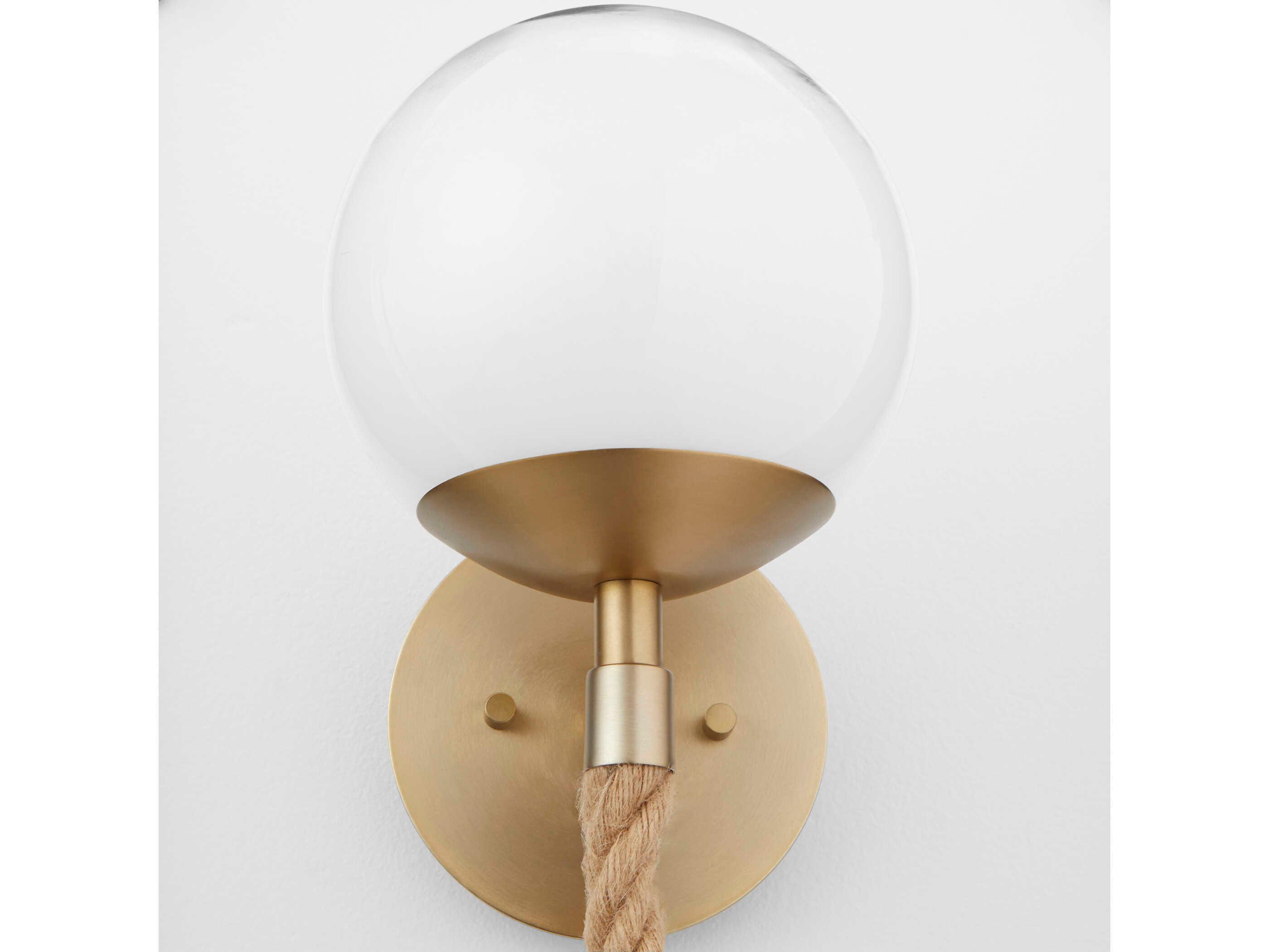 Cyan Design Rockport 1-Light Aged Brass Brown Wall Sconce