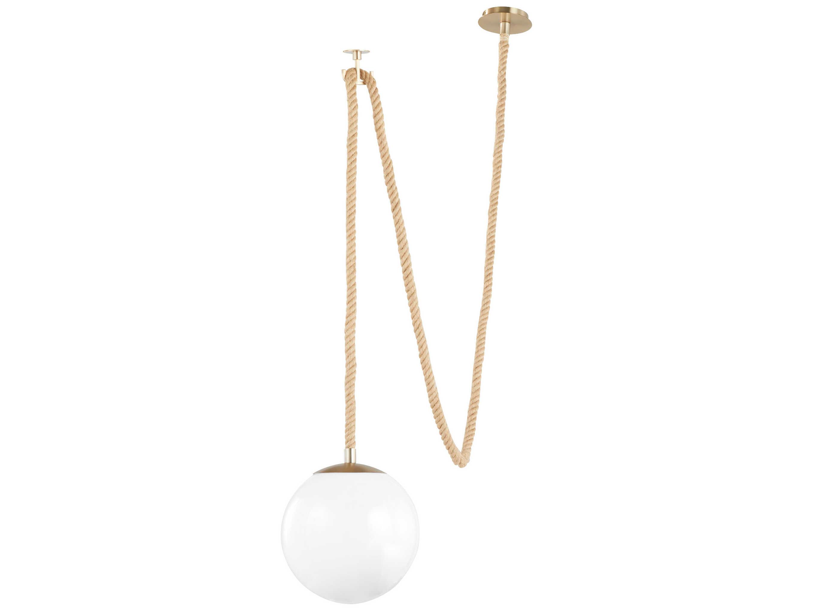 Cyan Design Rockport 1-Light Aged Brass Brown Globe Mini Pendant