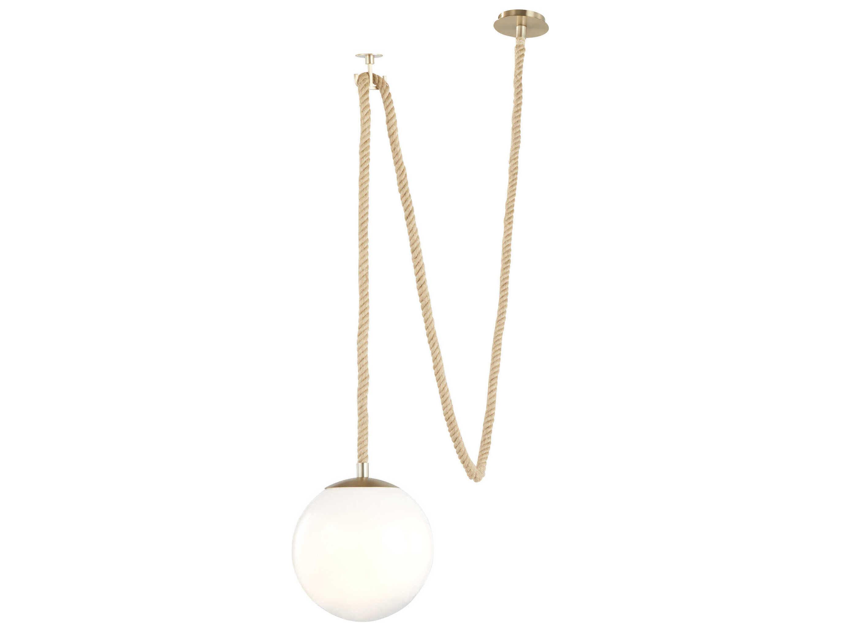 Cyan Design Rockport 1-Light Aged Brass Brown Globe Mini Pendant